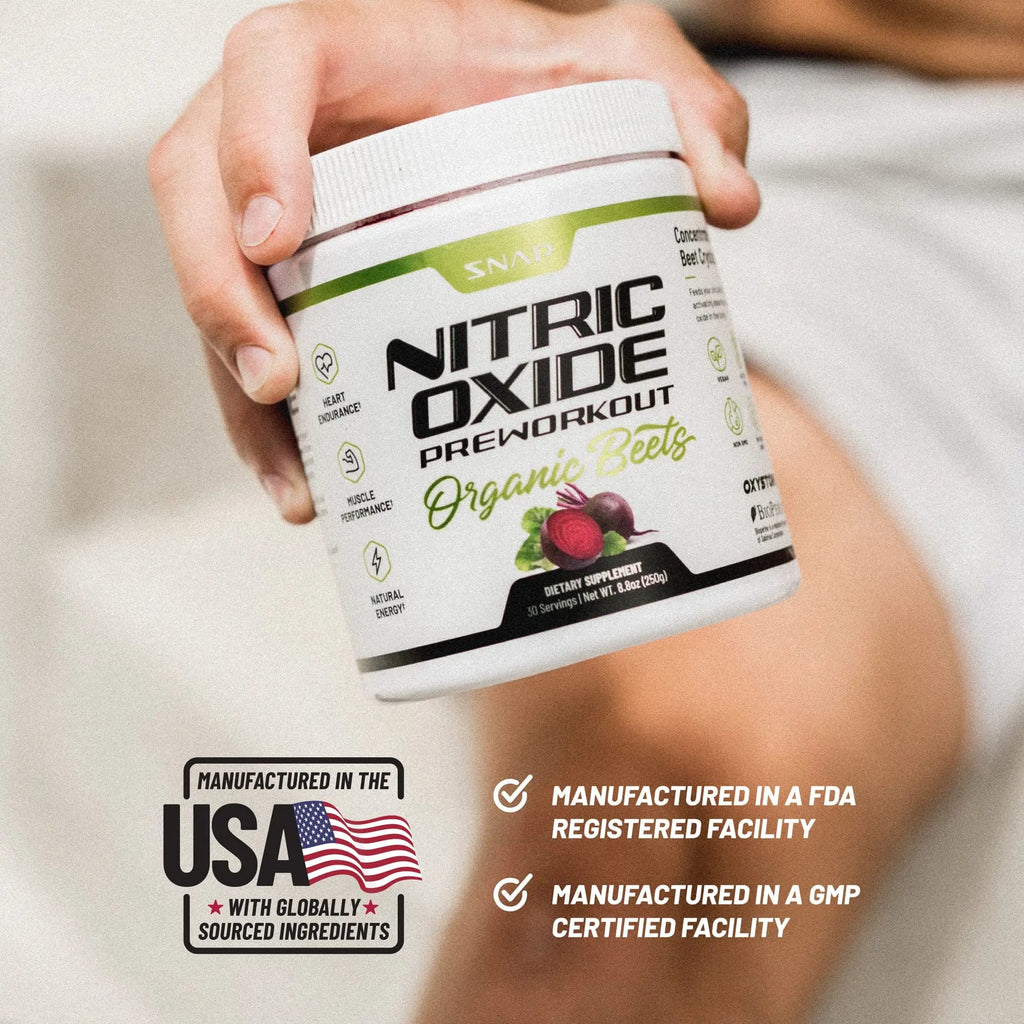 Snap Supplements Preworkout Beet Root Powder, Nitric Oxide Pre Workout with Organic Snap Supplements Au supplements