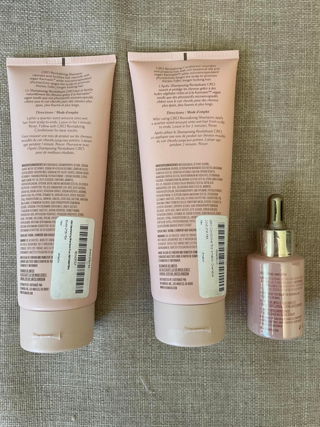 Vegamour GRO Essentials Kit Includes GRO Revitalizing Shampoo & Conditioner and GRO Hair Serum for Thinning Hair VEGAMOUR Au supplements