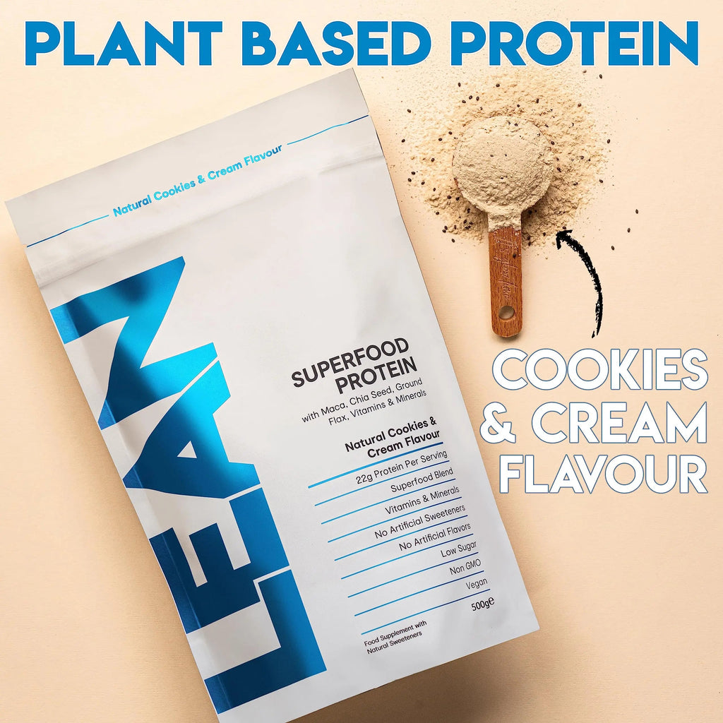 LEAN with Lilly Superfood Protein Vegan Protein Plant Based Protein Cookies and Cream Flavour 500g Lean With Lilly Au supplements