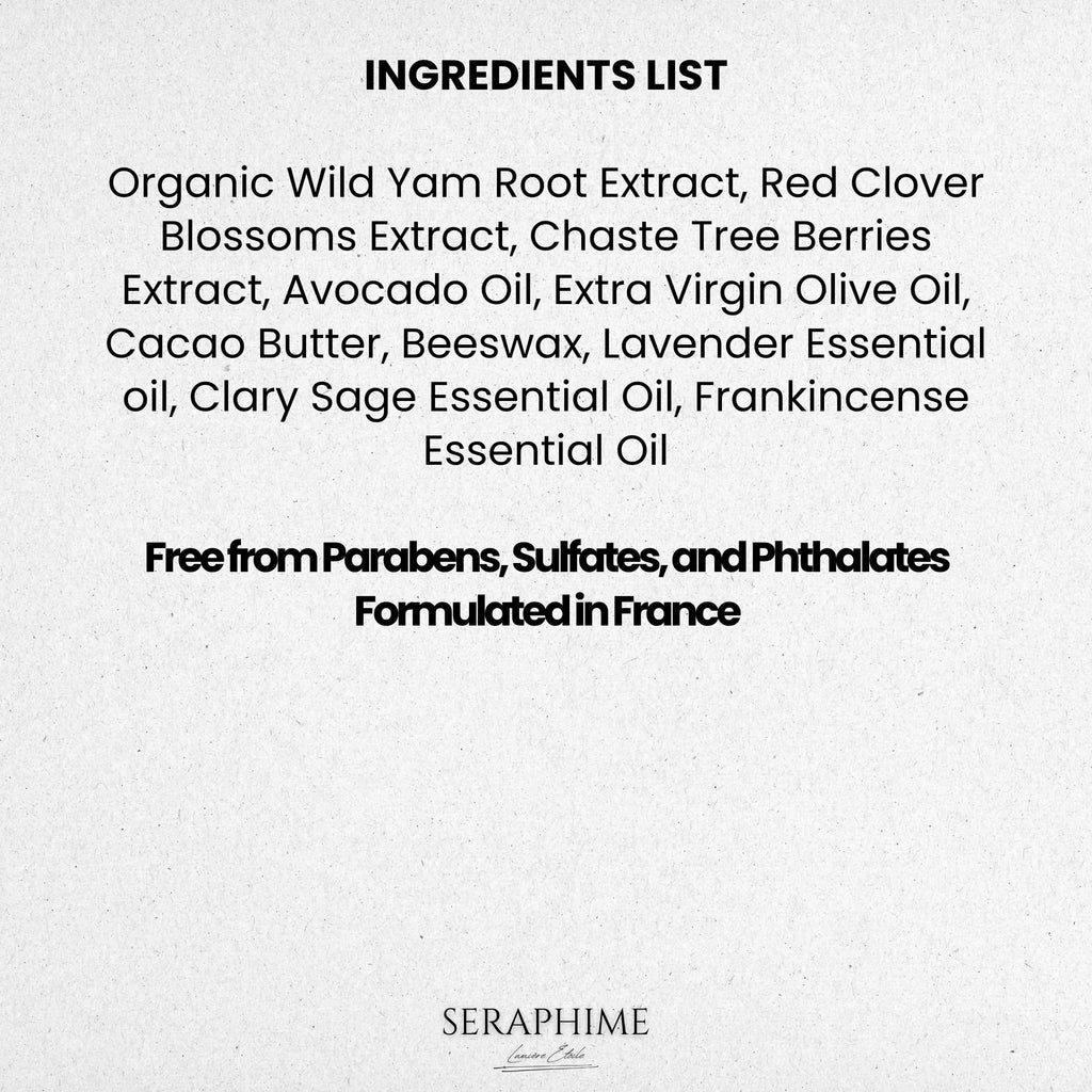 Seraphime Wild Yam Cream for Hormone Balance - Gift for Mom - Menopause and PMS Support for Women - Wild Yam Balancing Cream - Hot Flashes, Night Sweats, Mood Swings, Low Energy - Lavender 4oz Seraphime Au supplements