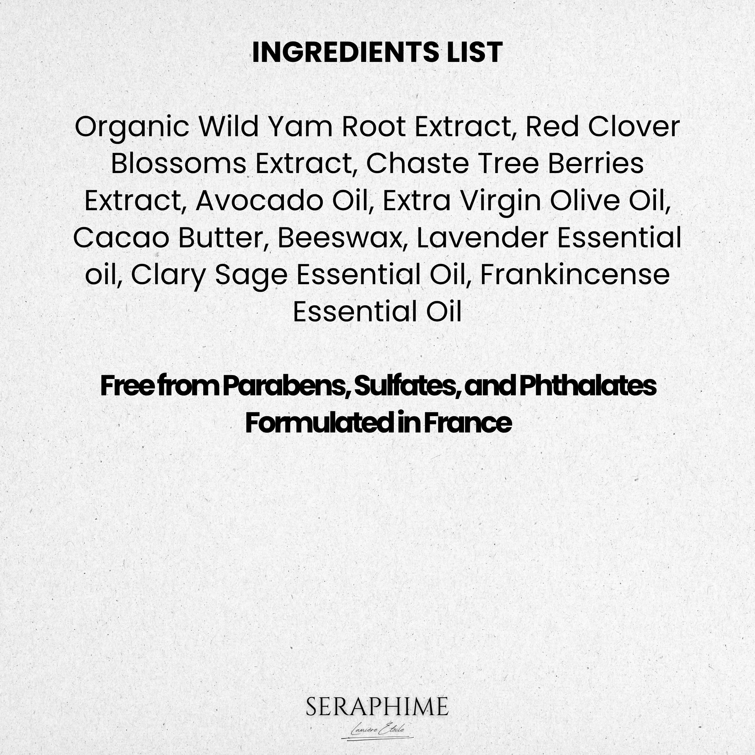 Seraphime Wild Yam Cream for Hormone Balance - Gift for Mom - Menopause and PMS Support for Women - Wild Yam Balancing Cream - Hot Flashes, Night Sweats, Mood Swings, Low Energy - Lavender 4oz Seraphime Au supplements