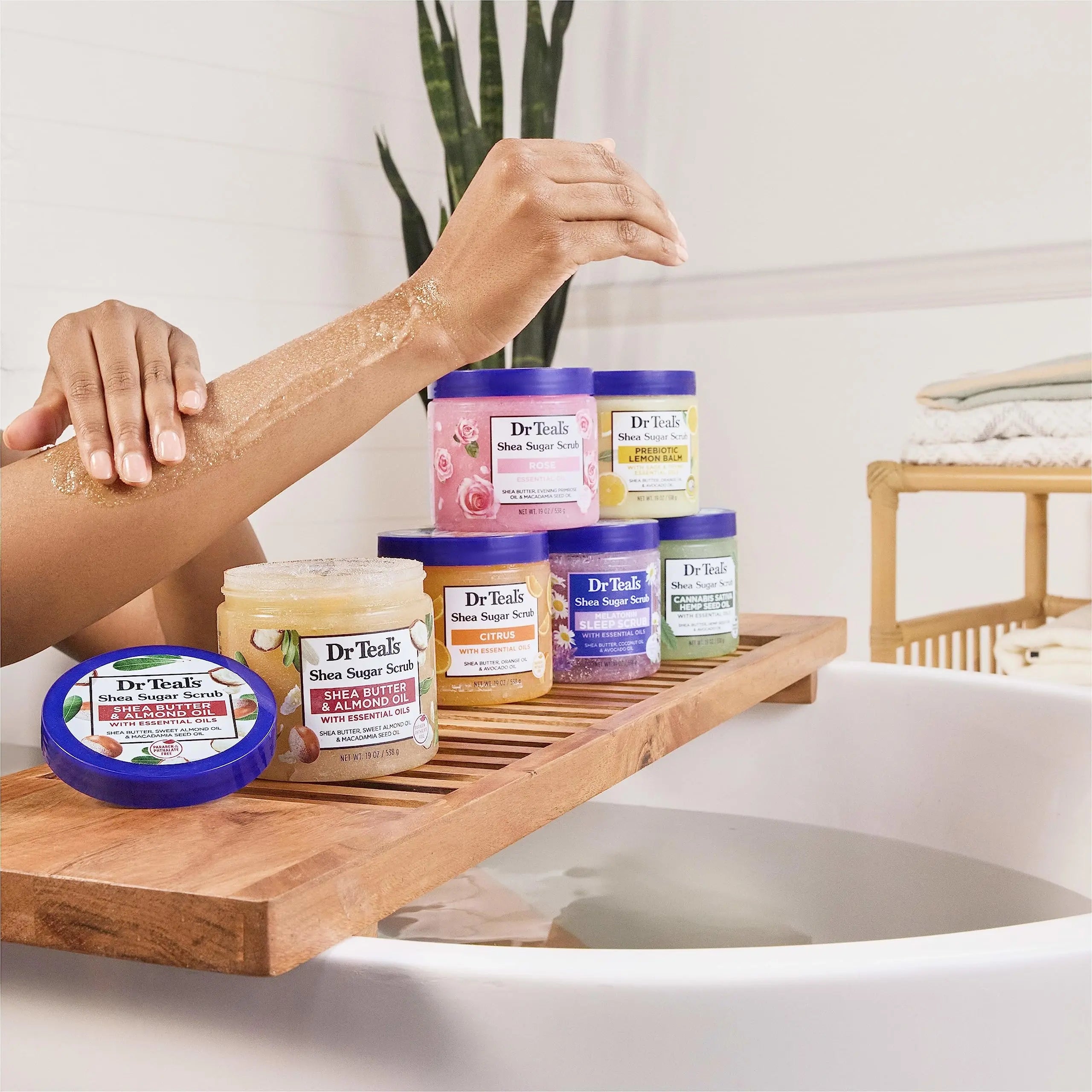 Dr Teal's Shea Sugar Body Scrub, Rose with Essential Oil, 19 oz (Pack of 3) Packaging May Dr Teal's Au supplements
