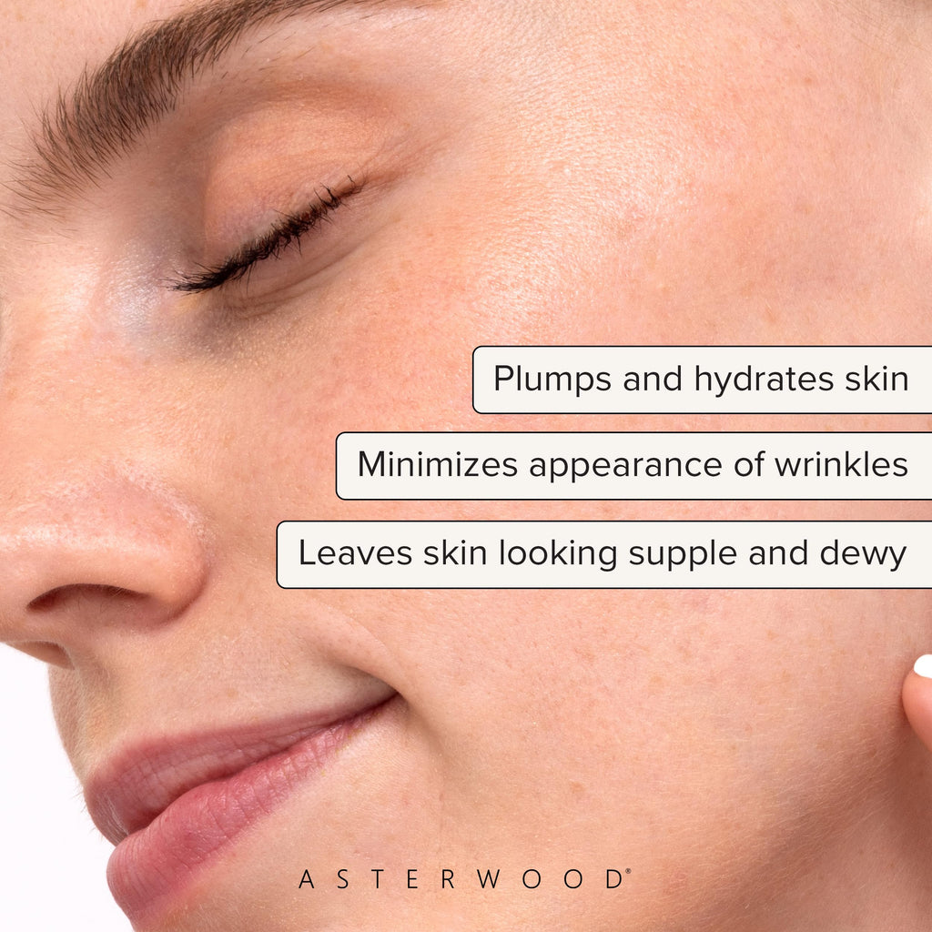 Asterwood Hyaluronic Acid Serum for Face - Plumping, Anti-Aging, Hydrating - Fragrance-Free - 1 Fl Oz
