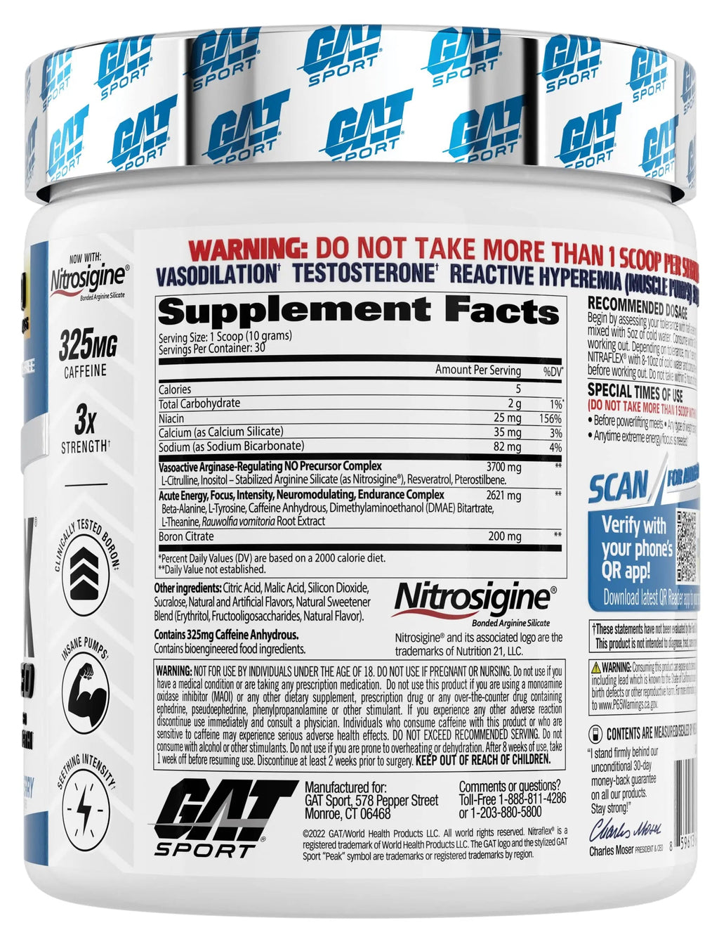 GAT SPORT Nitraflex Advanced Pre-Workout Powder, Increases Blood Flow GAT SPORT Au supplements