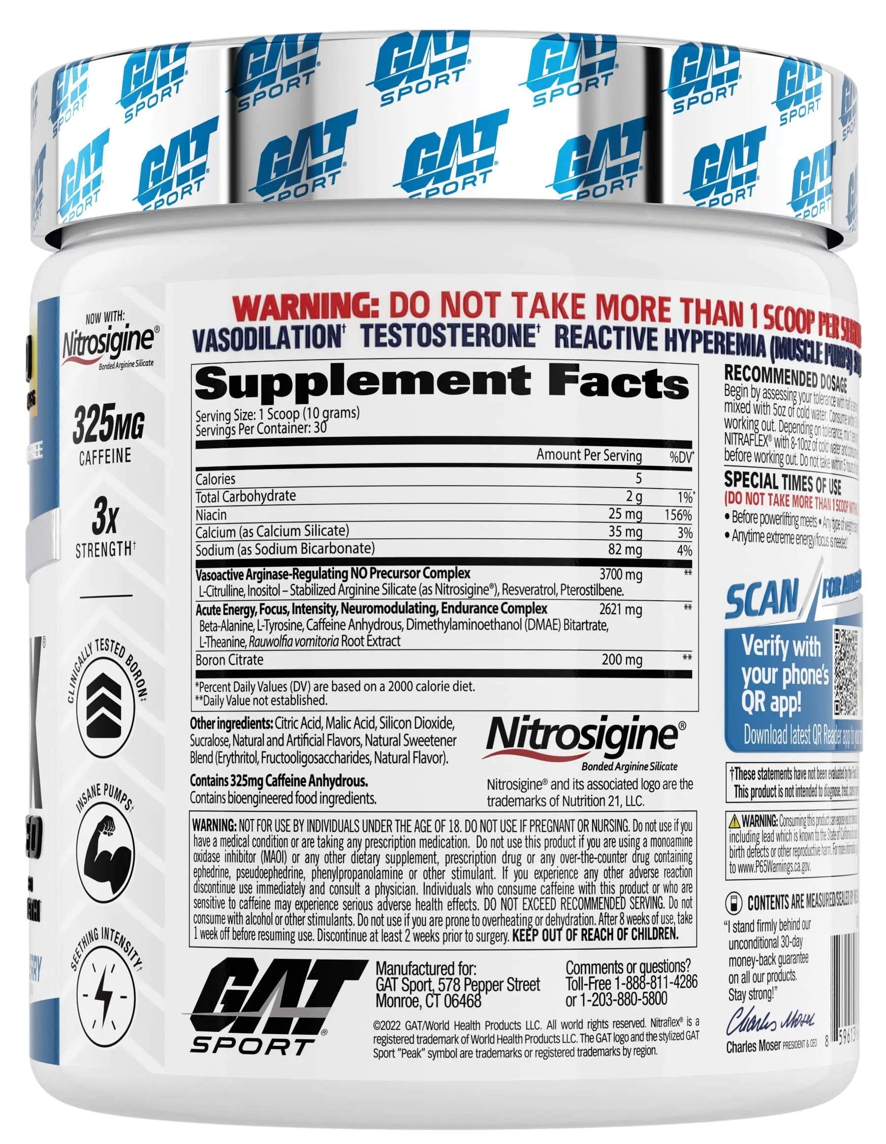 GAT SPORT Nitraflex Advanced Pre-Workout Powder, Increases Blood Flow GAT SPORT Au supplements