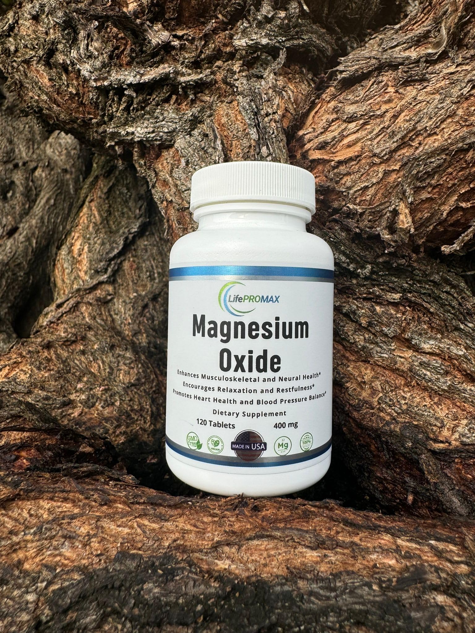 Magnesium 400mg [High Potency] Supplement – Magnesium Oxide for Immune Support, Muscle Recovery, Leg Cramps and Relaxation 120 Tablets LifePROMAX Au supplements