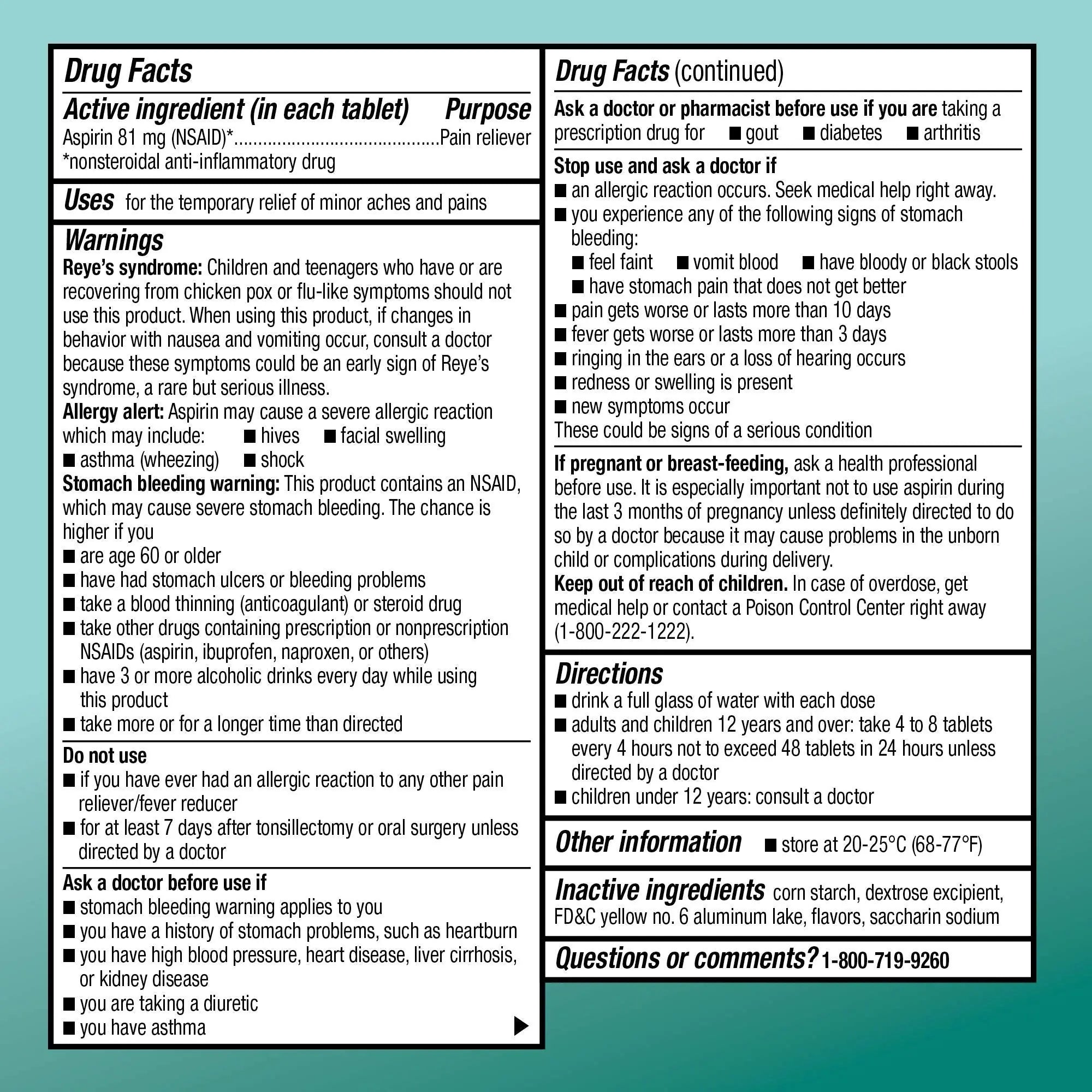 Amazon Basic Care Aspirin 81 mg Pain Reliever (NSAID) Chewable Tablets, Low Dose , Orange Flavor, 36 Count (Pack of 3) Amazon Basic Care Au supplements