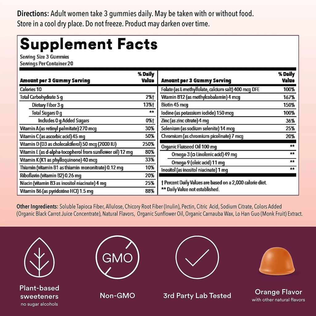 SmartyPants Women's Multivitamin Gummies, Sugar Free: Biotin, Methylfolate, Omega 3 (ALA), Vitamin D & Teen Guy Multivitamin Gummies: Omega 3 Fish Oil (EPA/DHA), Vitamin D3, C, Vitamin B12, B6 SmartyPants Au supplements