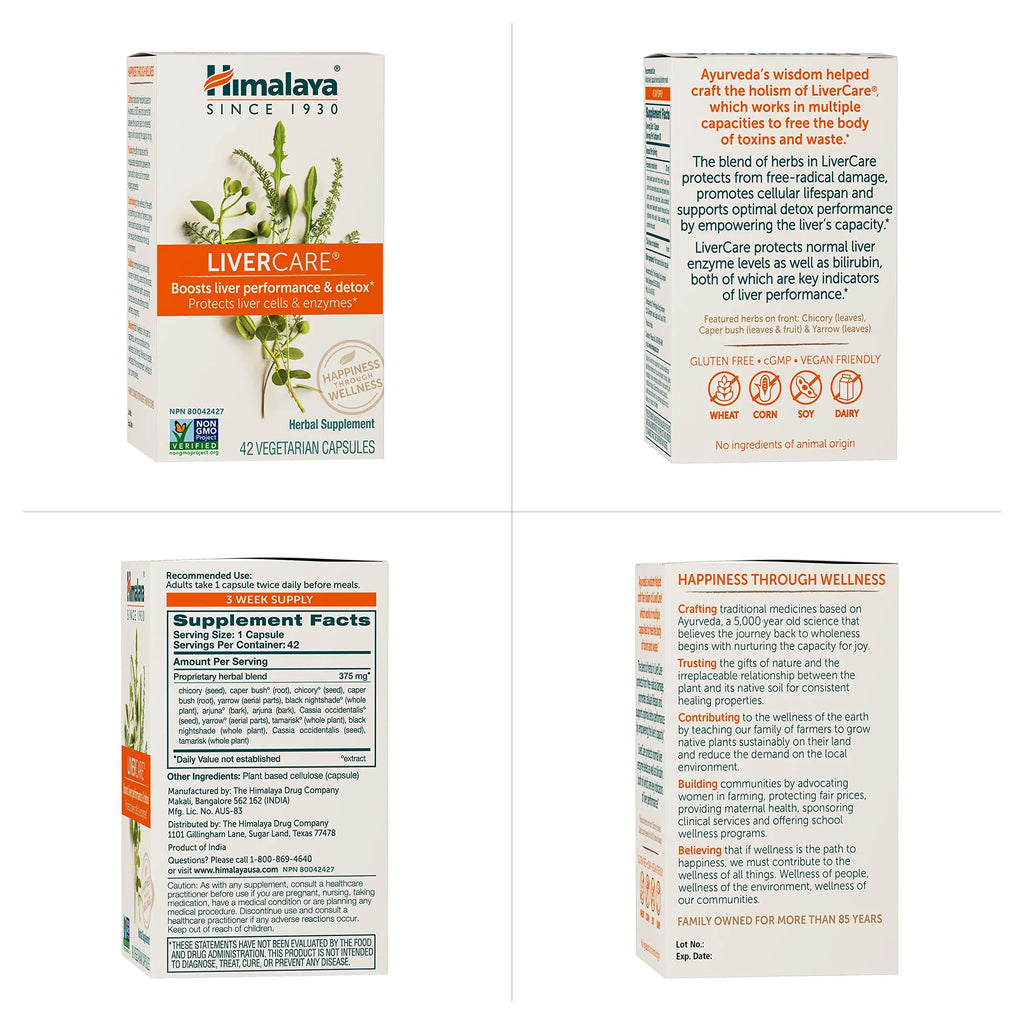 Himalaya LiverCare for Total Liver Support, Cleanse and Detox, Protects Cells & Enzymes Himalaya Au supplements