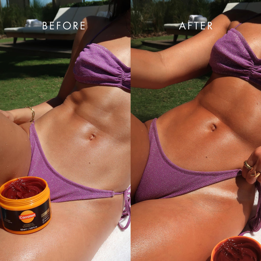 Carroten Intensive Tanning Gel | Browning Tan Accelerator | Non-Greasy, Water-Resistant with Carrot and Coconut Oil