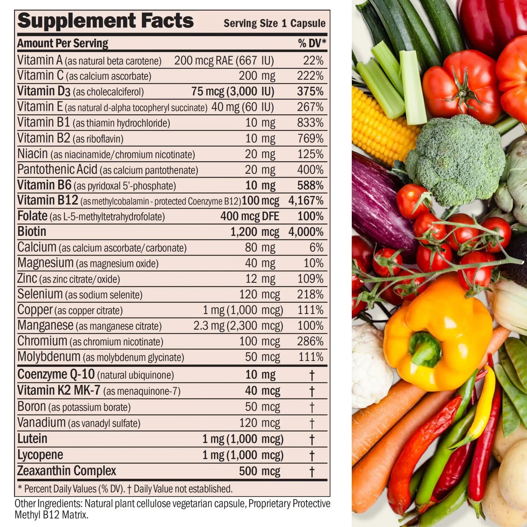 ANDREW LESSMAN Essential-1 nuonce max Multivitamin 3000 IU Vitamin D3 360 Small Capsules. 100 mcg Methyl B12 ANDREW LESSMAN Au supplements