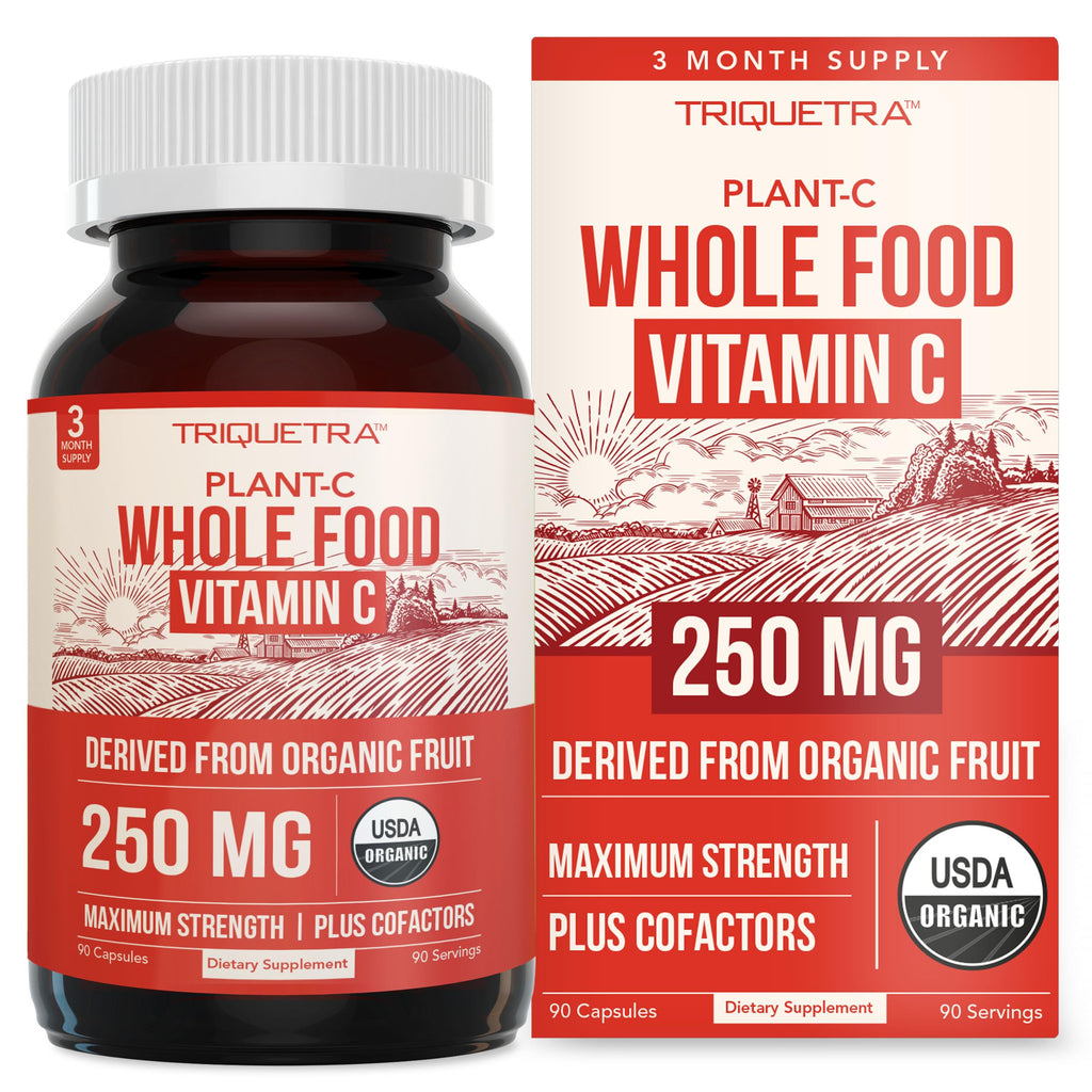 Organic Vitamin C | Whole Food Vitamin C from Fruit Plus Absorption Enhancing Cofactors - Vegan, Enhanced Bioavailability - Immune Support