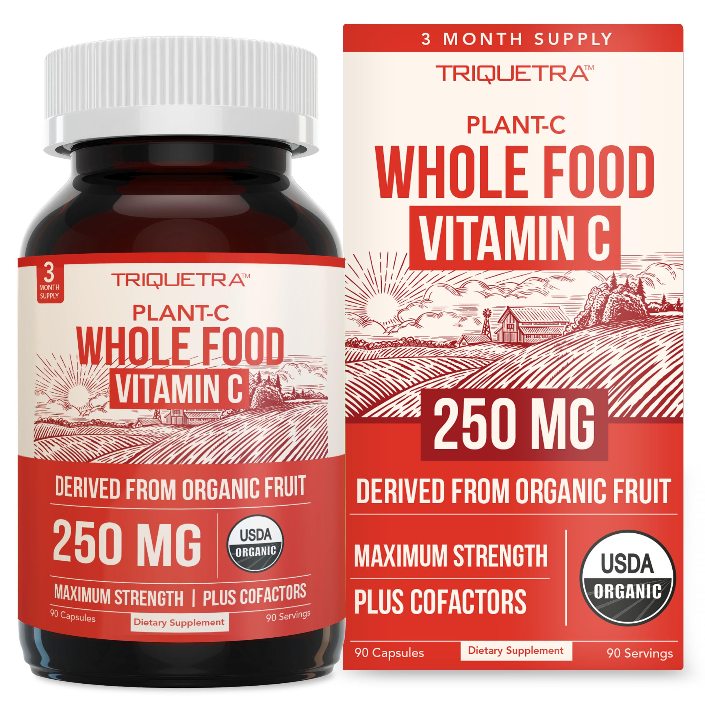 Organic Vitamin C | Whole Food Vitamin C from Fruit Plus Absorption Enhancing Cofactors - Vegan, Enhanced Bioavailability - Immune Support