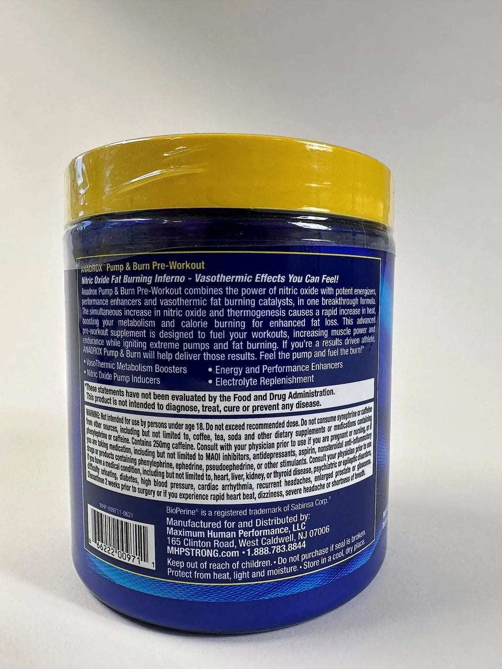Maximum Human Performance Mhp Anadrox Pre-Workout, Nitric Oxide, Energy, Pumps Maximum Human Performance Au supplements