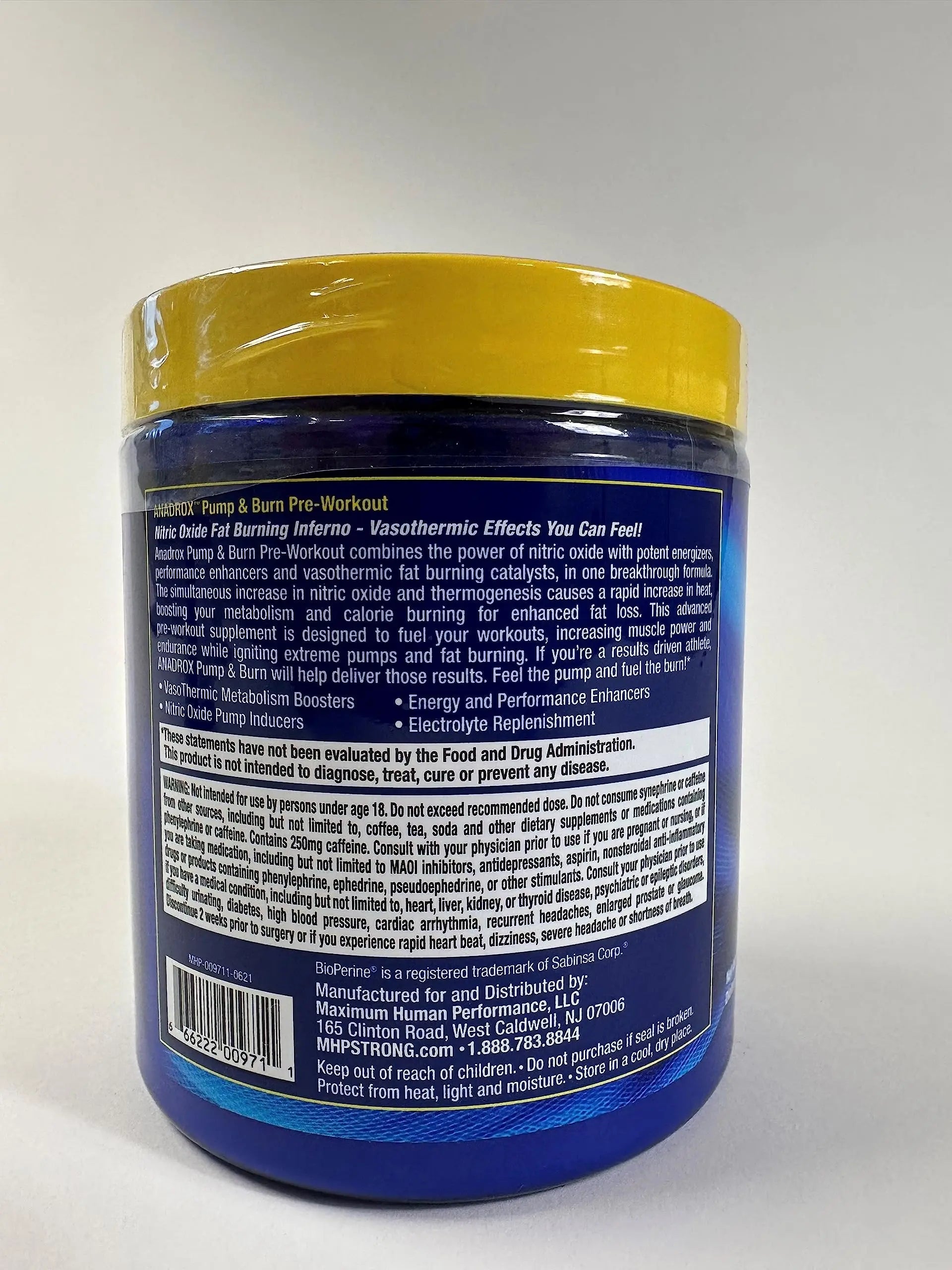 Maximum Human Performance Mhp Anadrox Pre-Workout, Nitric Oxide, Energy, Pumps Maximum Human Performance Au supplements