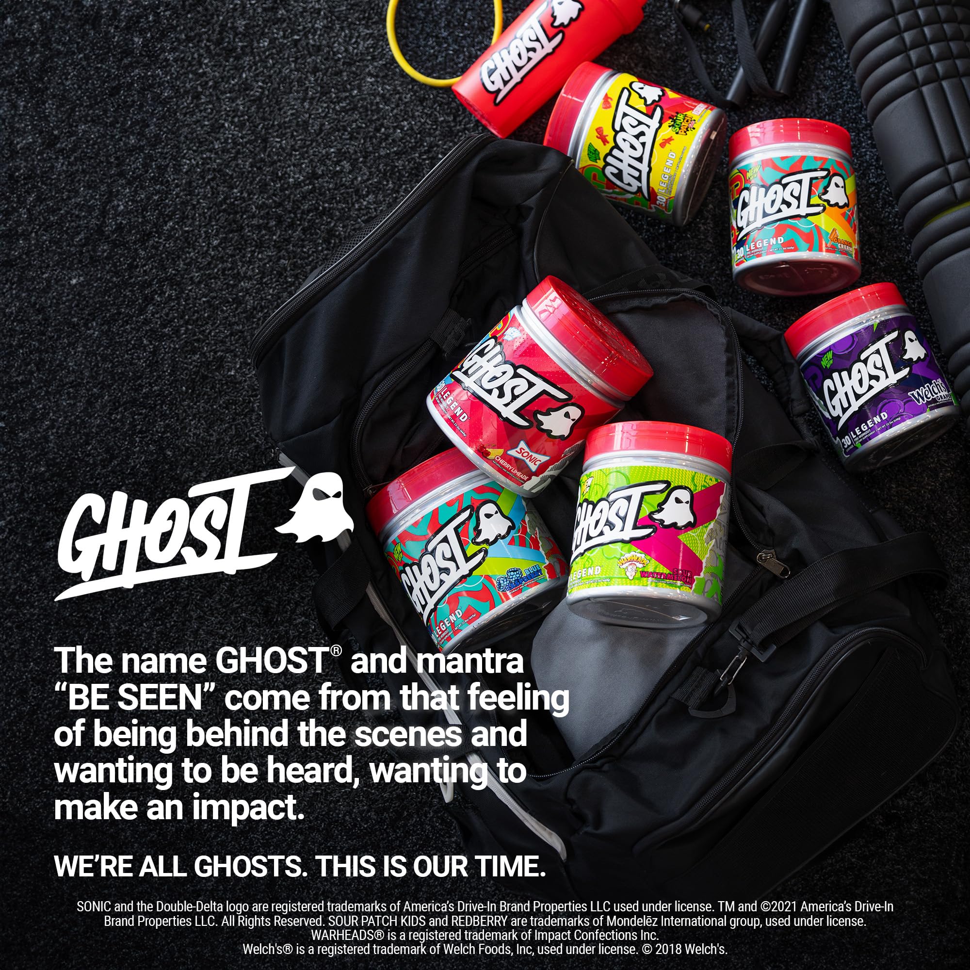 GHOST Legend Pre Workout Powder, Sonic Cherry Limeade - 30 Servings – Pre-Workout for Men & Women with Choline, L-Citrulline,