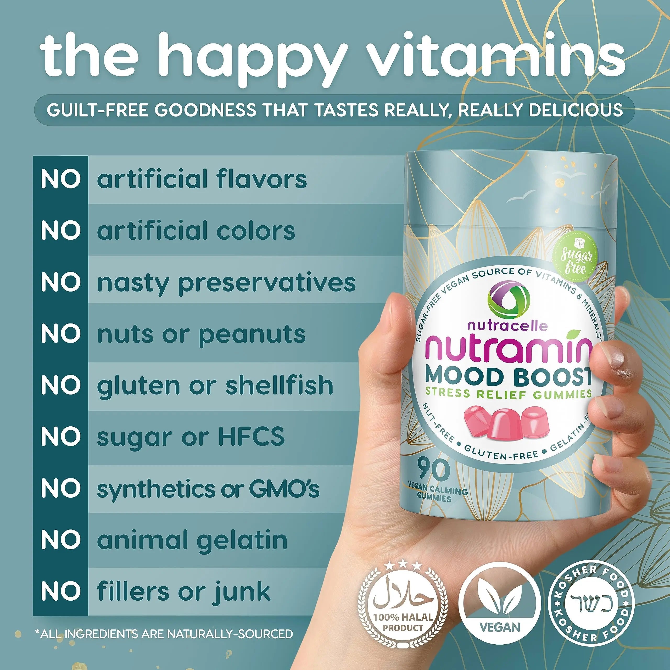 Nutracelle NUTRAMIN Mood Boost Multivitamin Gummy - Delicious & Yummy Anti-Stress Nutracelle Au supplements