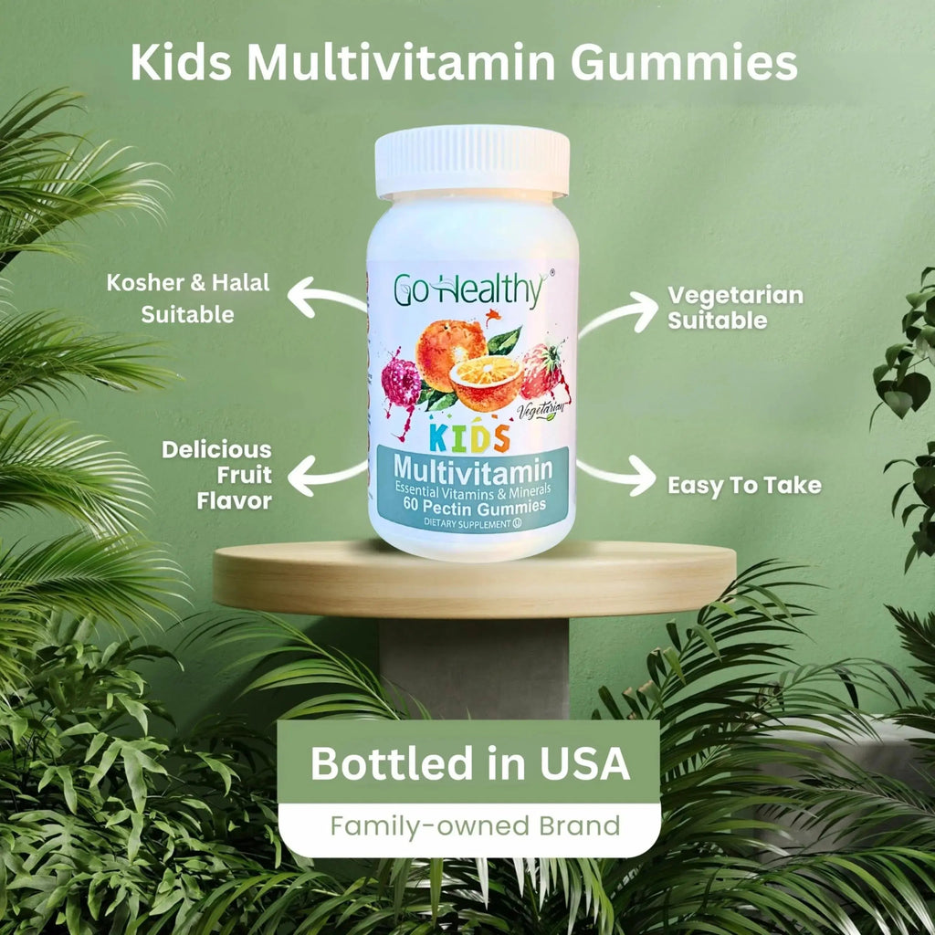 Go Healthy Kids Multivitamin Gummies, Immune Support, Kids Vitamin Gummies, Kosher Kid Vitamin, Halal Go Healthy Natural Au supplements