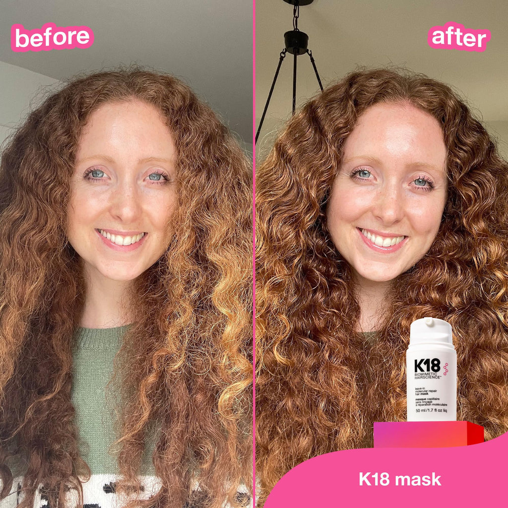K18 Leave-In Molecular Repair Hair Mask - Peptide Hair Treatment Mask for Bleach, Color, Chemical + Heat Damaged Strands - Immediate + Lasting Damage Reversal in 4 Minutes (1.7 Fl oz) K18 Au supplements