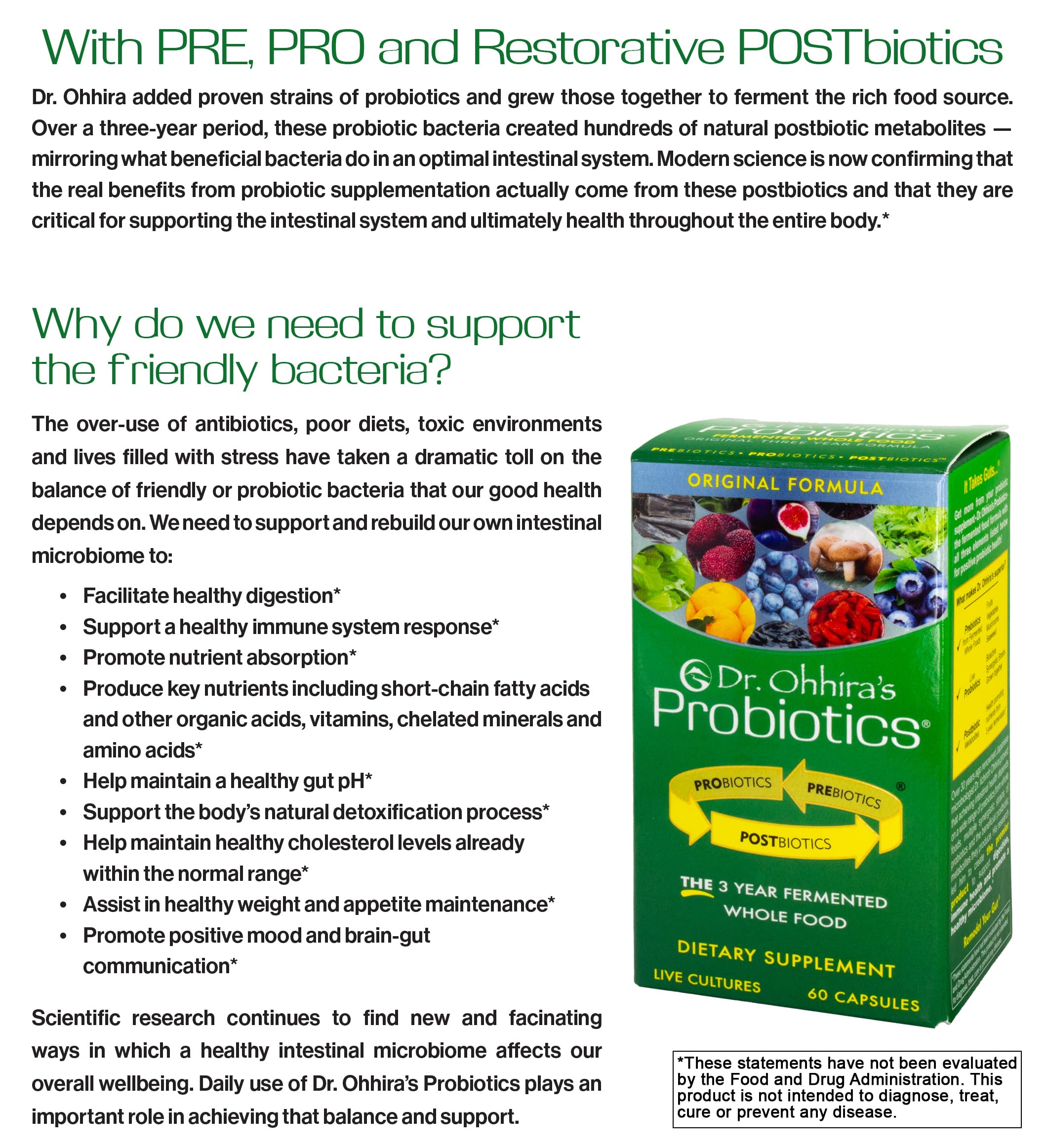 Essential Formulas Dr. Ohhira’s Probiotics Original Formula with 3 Year Fermented Prebiotics, Live Active Probiotics and The only Product with Postbiotic Metabolites, 60 Capsules Essential Formulas Au supplements