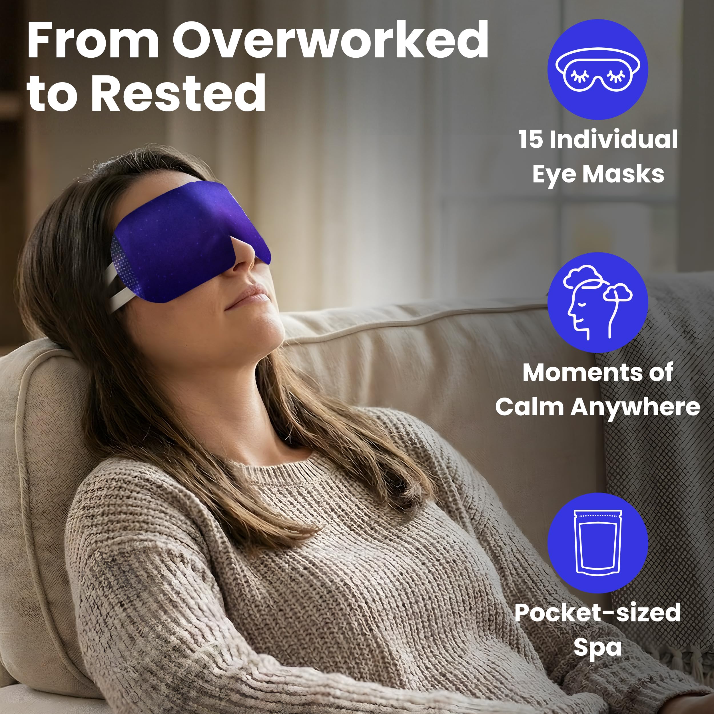 Steam Eye Mask, Self Heating Warm Compress for Dry Eyes I Heated Fast Relief for Stye, Puffy Sensitive Eyes, Moist Heat, Easter Basket Stuffers