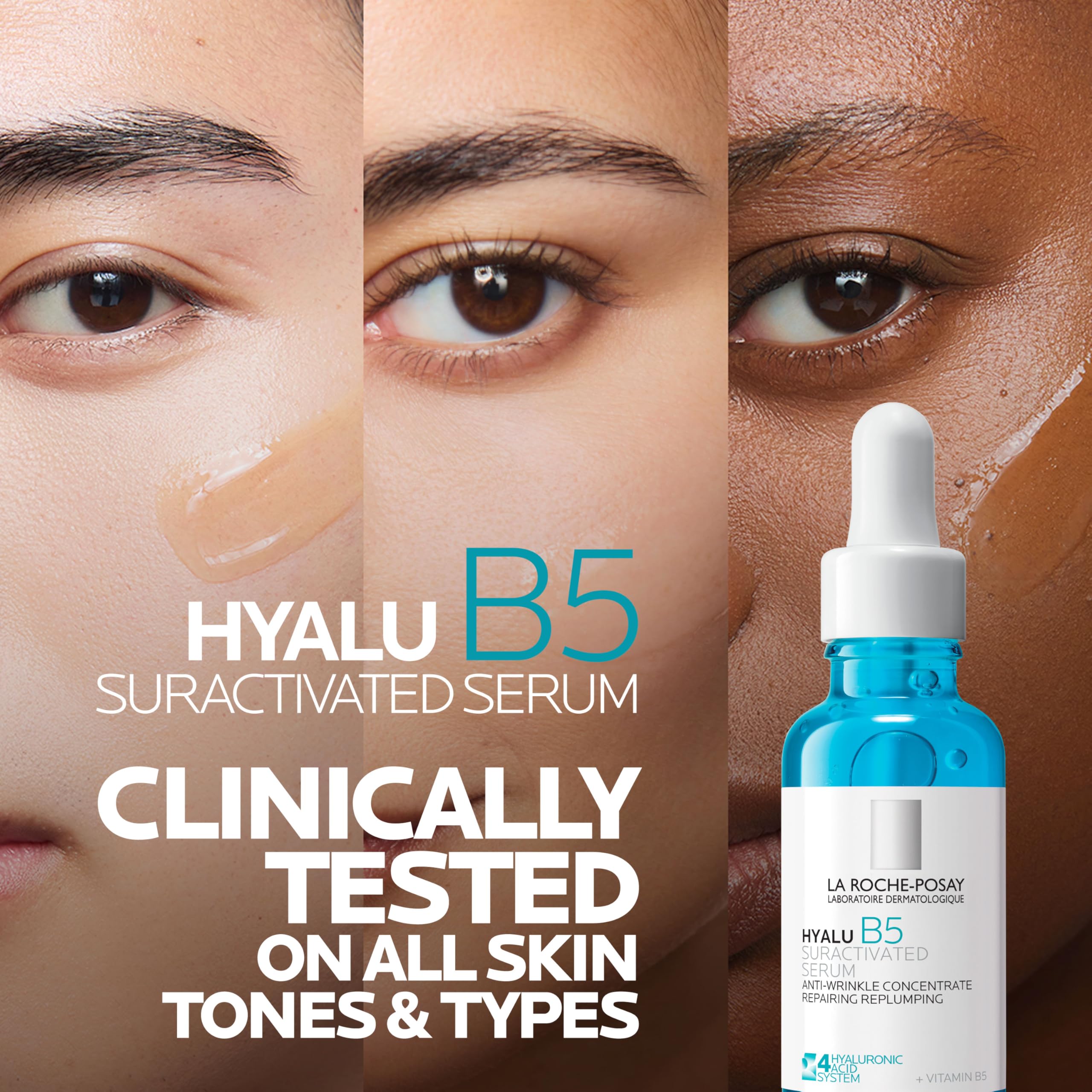 La Roche-Posay Hyalu B5 Suractivated Hyaluronic Acid Serum for Face, Vitamin B5 + Hyaluronic Acid + Glycerin