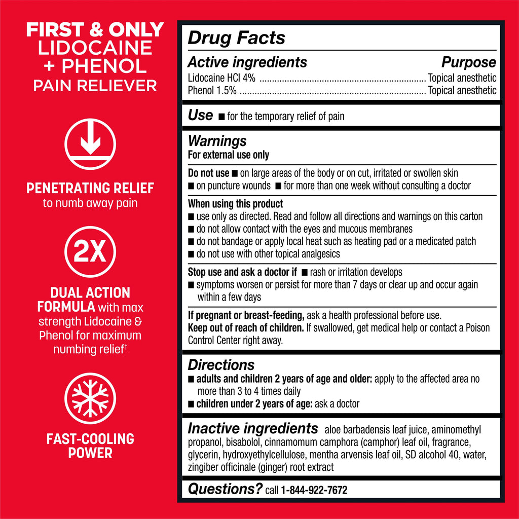 Absorbine Jr. PRO Maximum Strength Lidocaine Roll-On for Targeted Nerve and Muscle Pain Relief, 4% Lidocaine + 1.5% Phenol, Fast Acting & Long Lasting, 2.5 oz ABSORBINE JR. Au supplements
