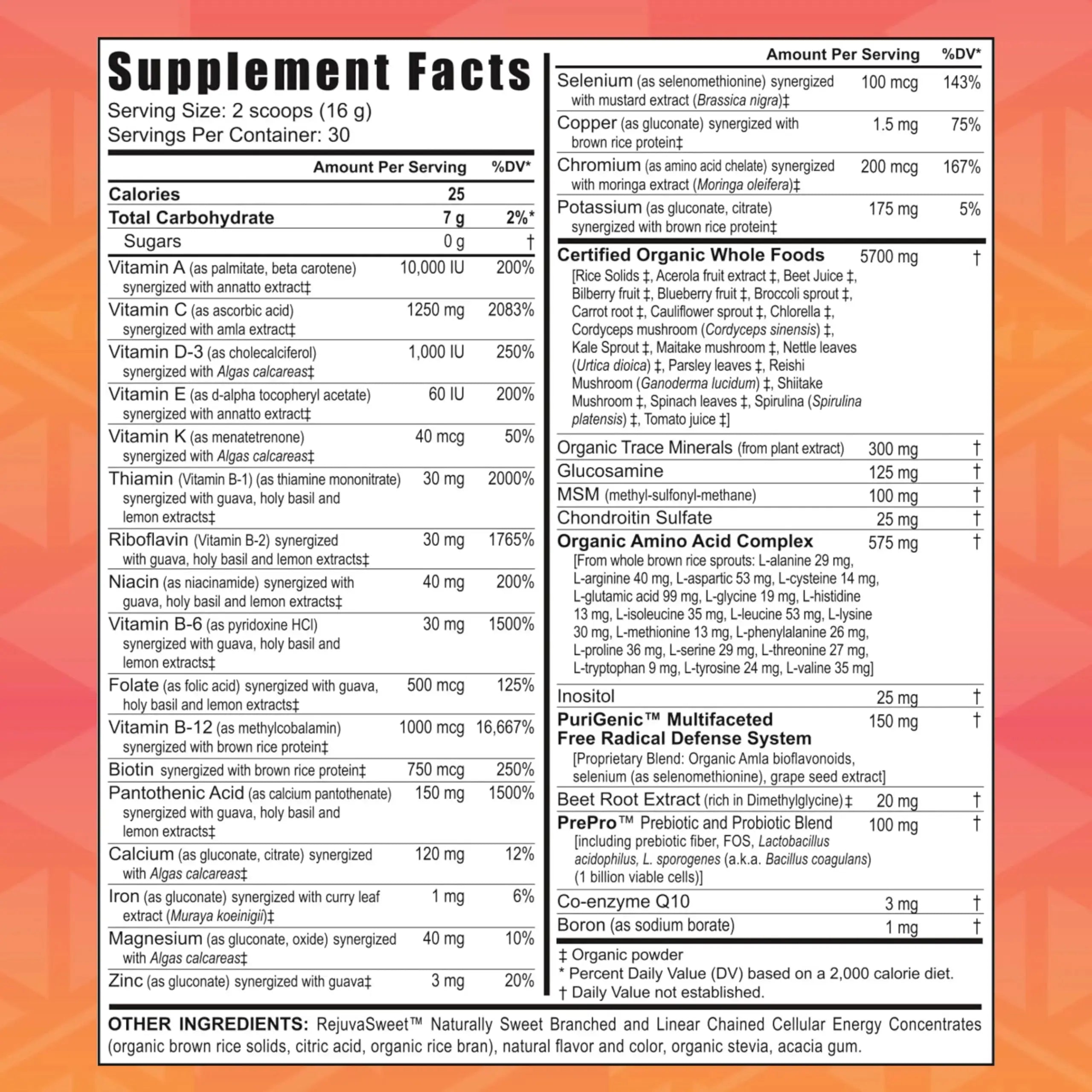 Youngevity Beyond Tangy Tangerine 2.0 Citrus Peach Ultimate Multi-Vitamin & Mineral Complex - Made with Natural & Whole Foods | 8,000 ORAC | 2 Canisters Youngevity Au supplements