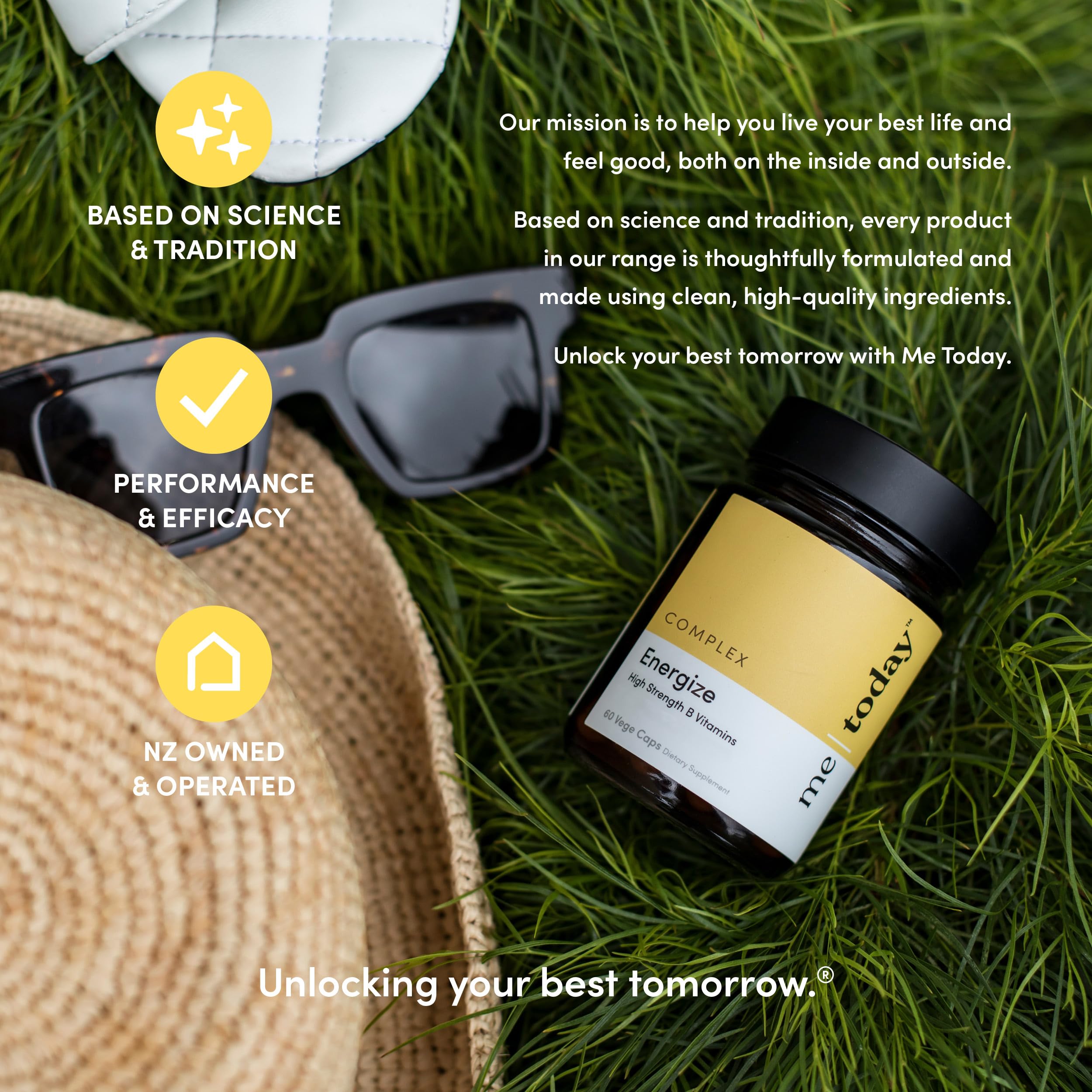 me today Energise Supplement Super B Vitamin B Complex for Men & Women - B6, B12 with Vitamin C, Zinc, Ashwagandha and Siberian Ginseng