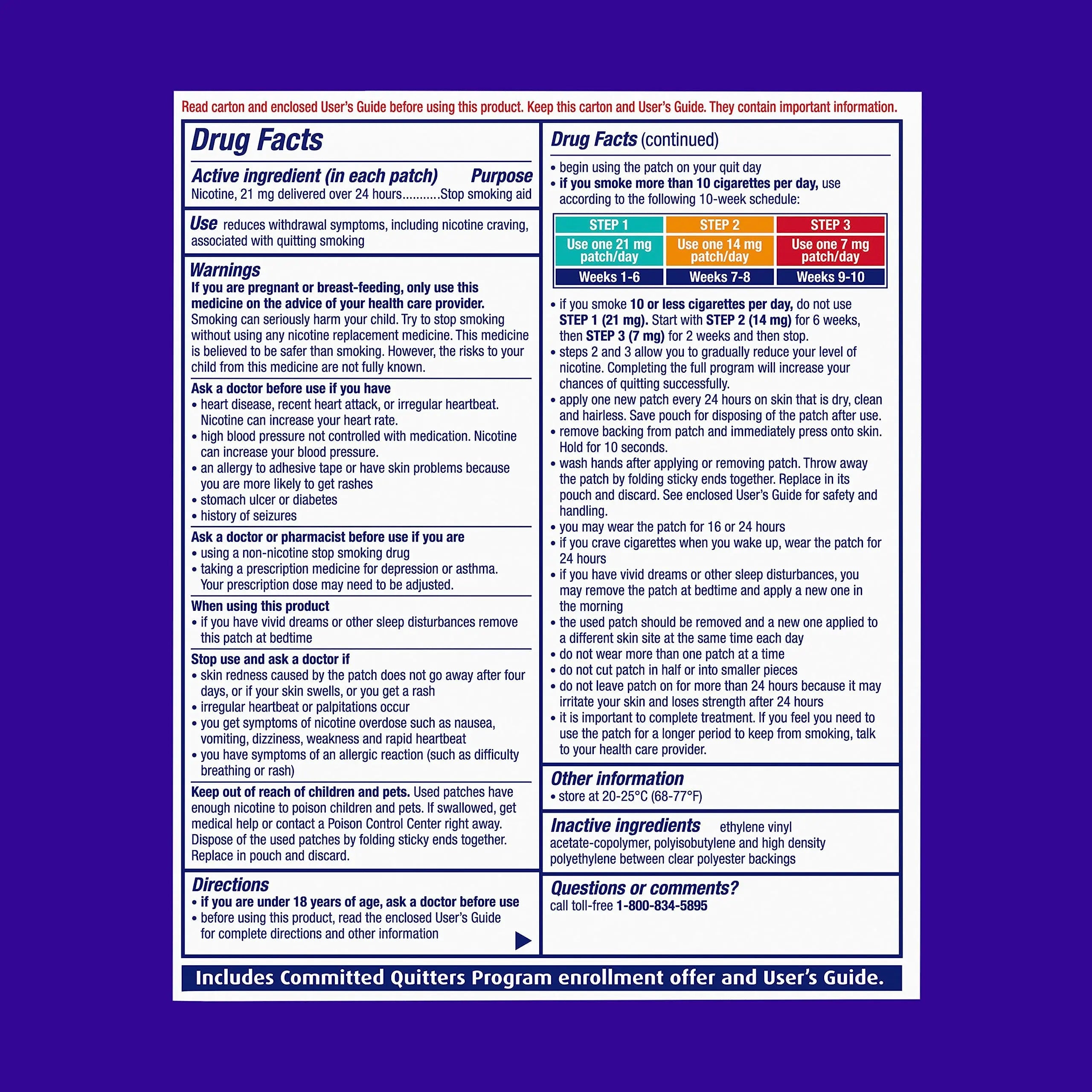 NicoDerm CQ Step 1 Nicotine Patches to Quit Smoking, 21 mg, Stop Smoking NicoDerm Au supplements