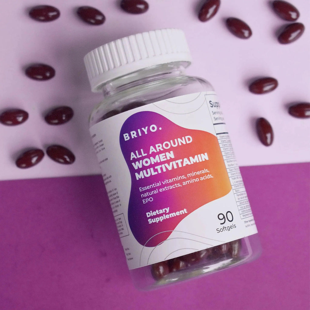Briyosis All Around Women - 38 nutrients (Essential Vitamins, Minerals, Natural extracts, Amino acids, Primrose Oil) - 90 Capsules Briyosis Au supplements