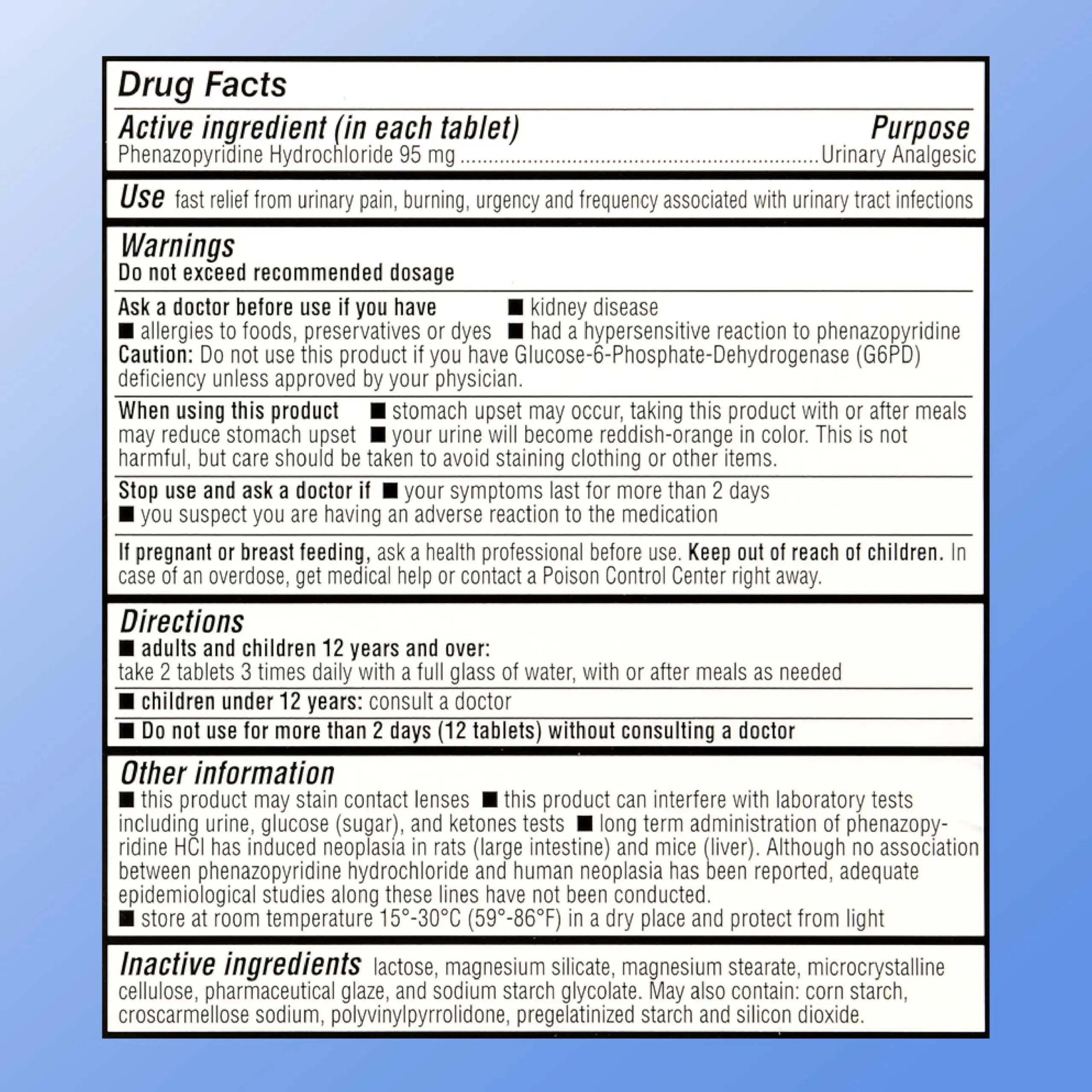 Quality Choice Fast Acting Urinary Pain Relief, Phenazopyridine Hydrochloride 95mg, Relieves UTI Pain, Burning, Frequent Urination, Bladder Discomfort, Urgency. One 30 Tablet Box (30 Total Tablets) Quality Choice Au supplements