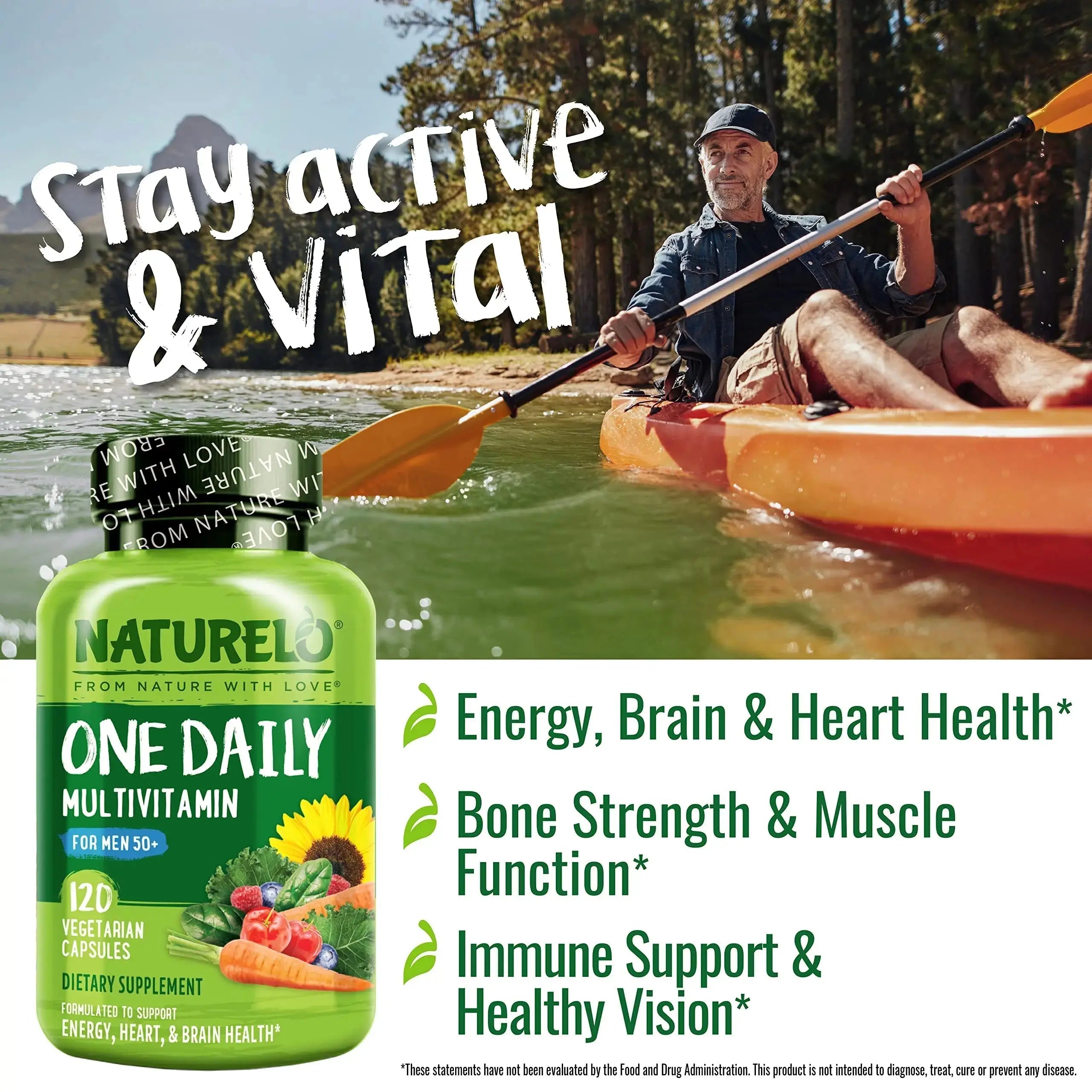 NATURELO Mens Multivitamins for Men 50+ - One Daily Multivitamin for Men with Vitamins, Minerals & Organic Whole Foods, Boost Energy & Health, NATURELO Au supplements