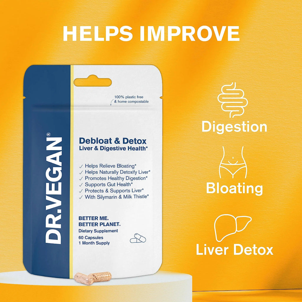 DR.VEGAN Debloat & Detox | Bloating, Digestion, Liver Support | Vitamins & Supplements dr vegan Au supplements