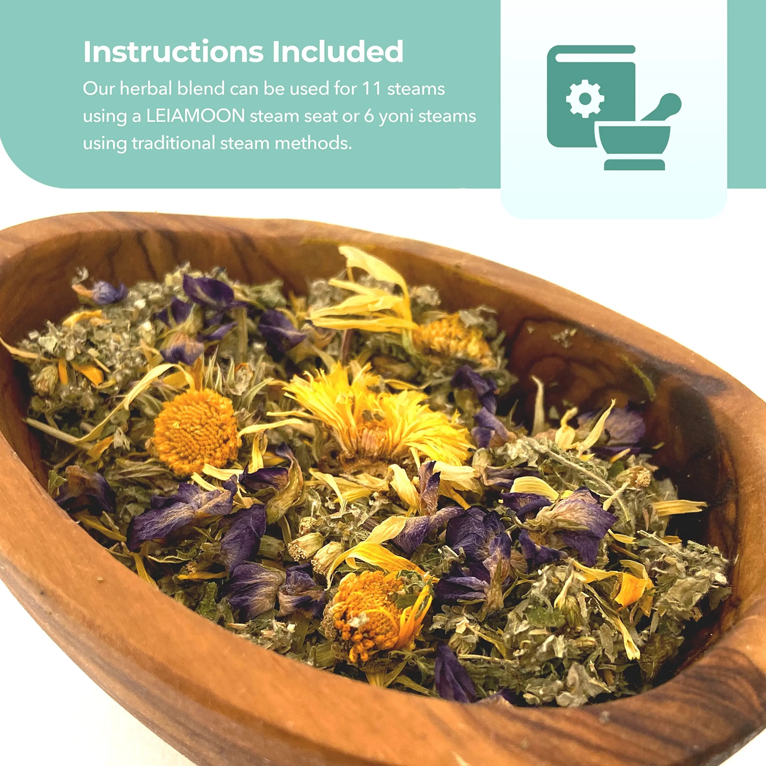 Leiamoon - Vaginal Steam Herbs Blends V Steam Kit for Cleansing, Regulating, and Balancing Leiamoon Au supplements