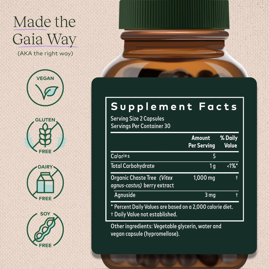 Gaia Herbs Vitex Berry (Chaste Tree) - Supports Hormone Balance & Fertility Gaia Herbs Au supplements