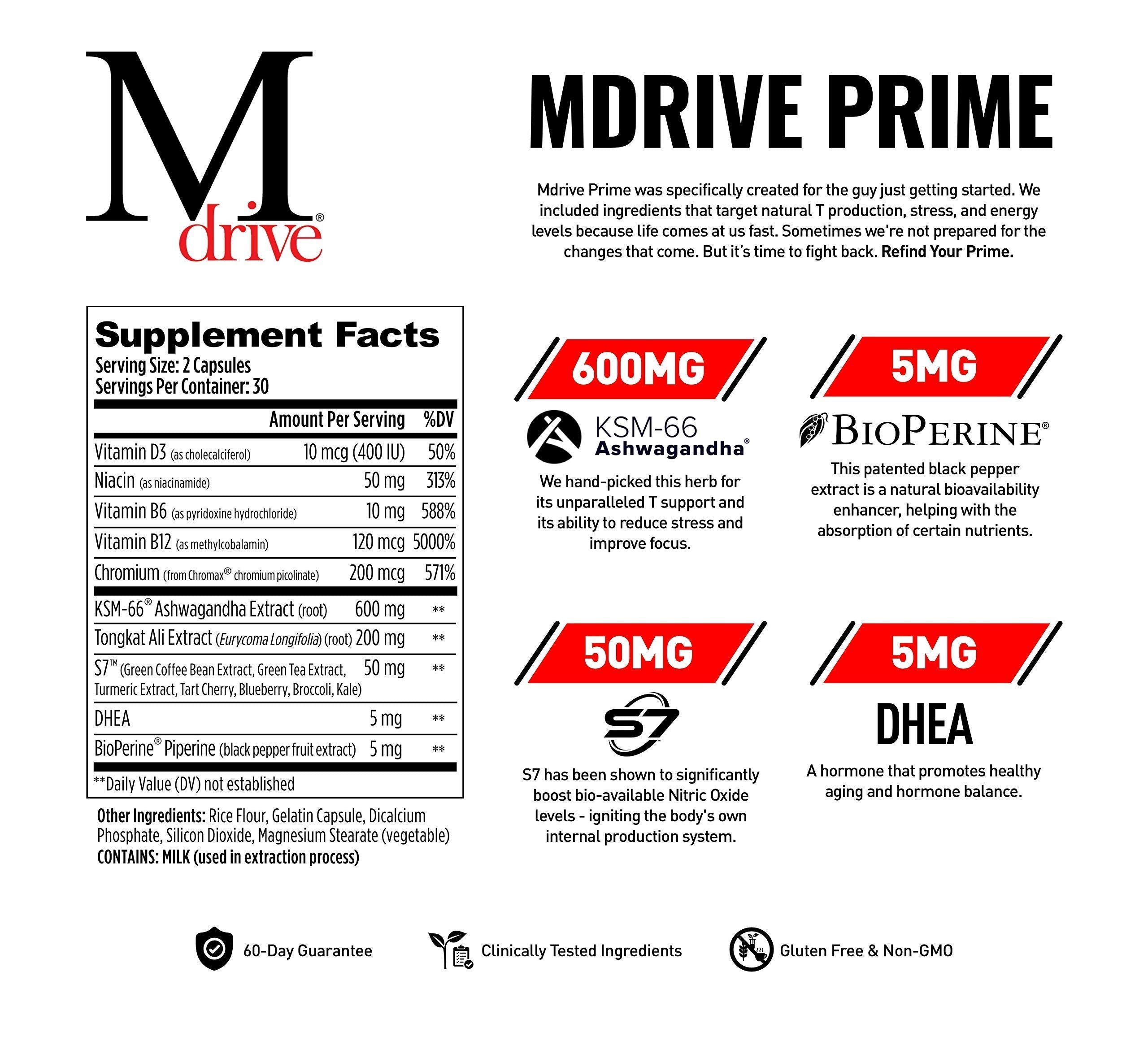 Mdrive Prime Start Supports Energy, Strength, Lean Muscle, Digestion, Immune Health Mdrive Au supplements
