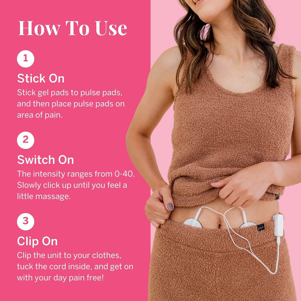 Pixie Period Pain Relief Device - Best PMS Relief Simulator with TENS Technology - Thinnest Wearable Tens Unit - Unnoticeable Under Clothes - Menstrual Cramp Comfort for Feminine Care Pixie Cup Au supplements