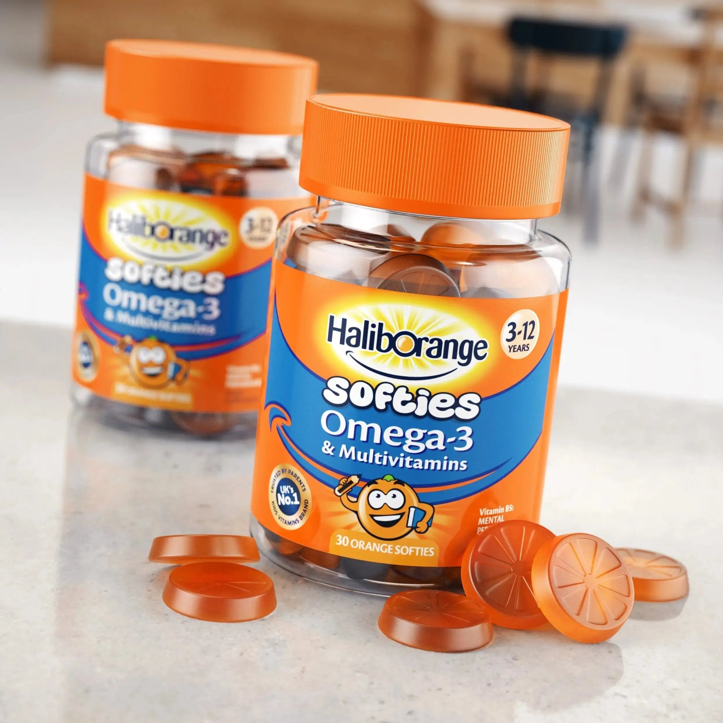 Haliborange Kids Vitamins Omega-3 and Multivitamin Orange Softies 30s Haliborange Au supplements