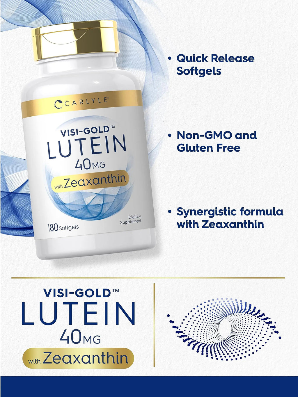 Carlyle Lutein and Zeaxanthin 40 mg | 180 Softgels | Eye Health Vitamins Carlyle Au supplements
