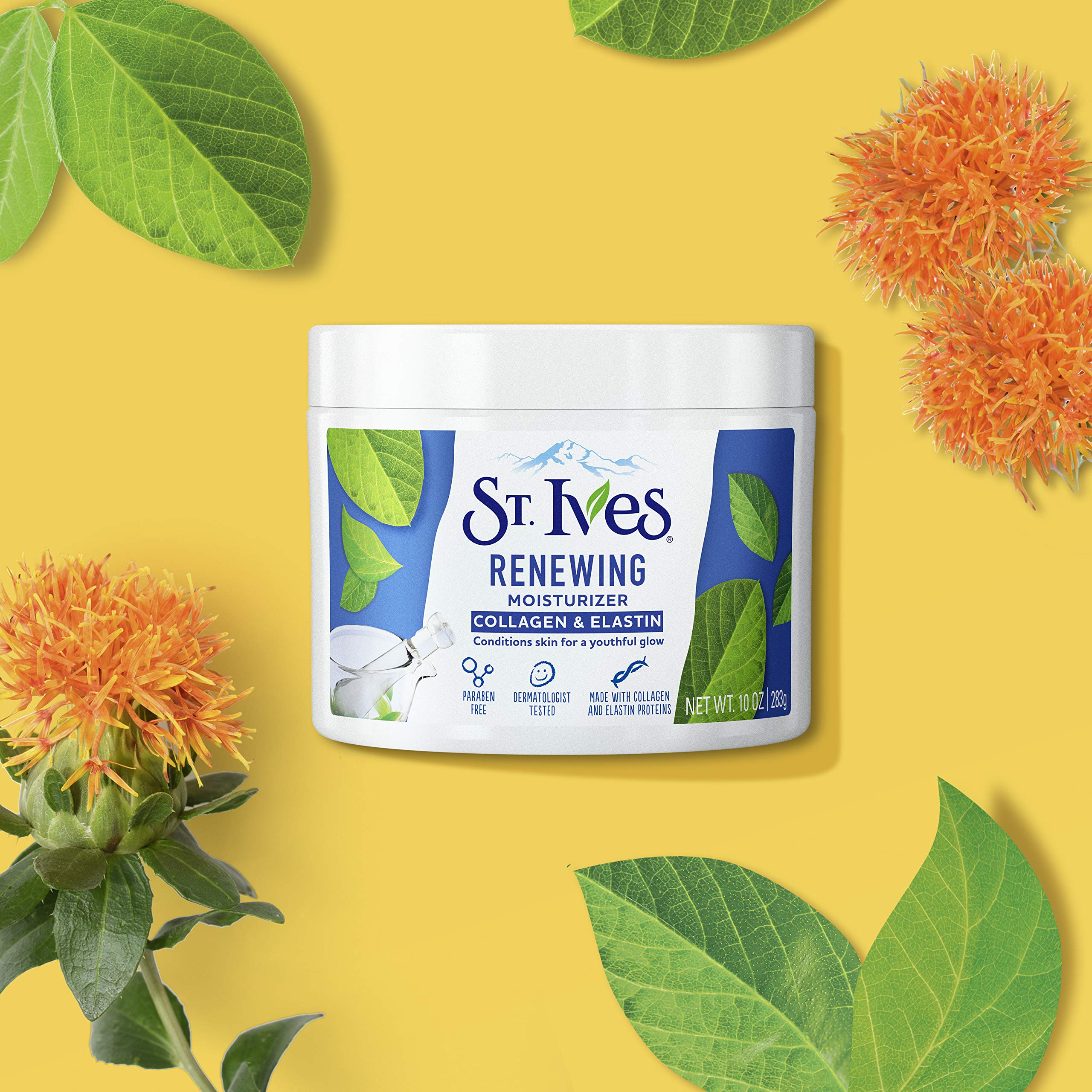 St. Ives Face Moisturizer Cream, Collagen and Elastin, Renewing Facial Moisturizer for Women, Paraben Free