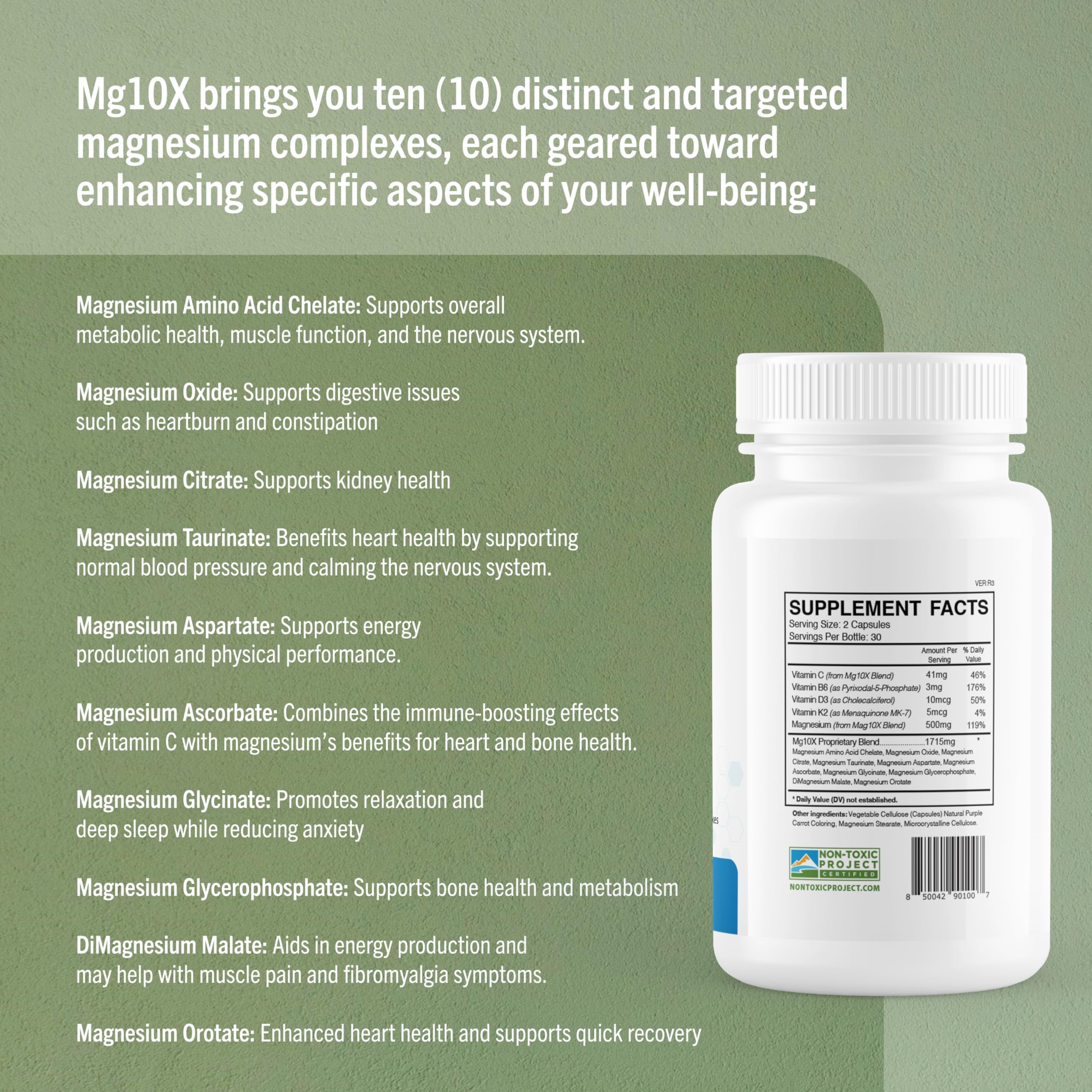 True Cellular Formulas Mg10X Multi-System Magnesium | Supplement to Support Sleep - 60 Capsules | Enhanced Sleep, Immune System & Metabolic Support | Includes Magnesium Glycinate, Citrate and More True Cellular Formulas Au supplements