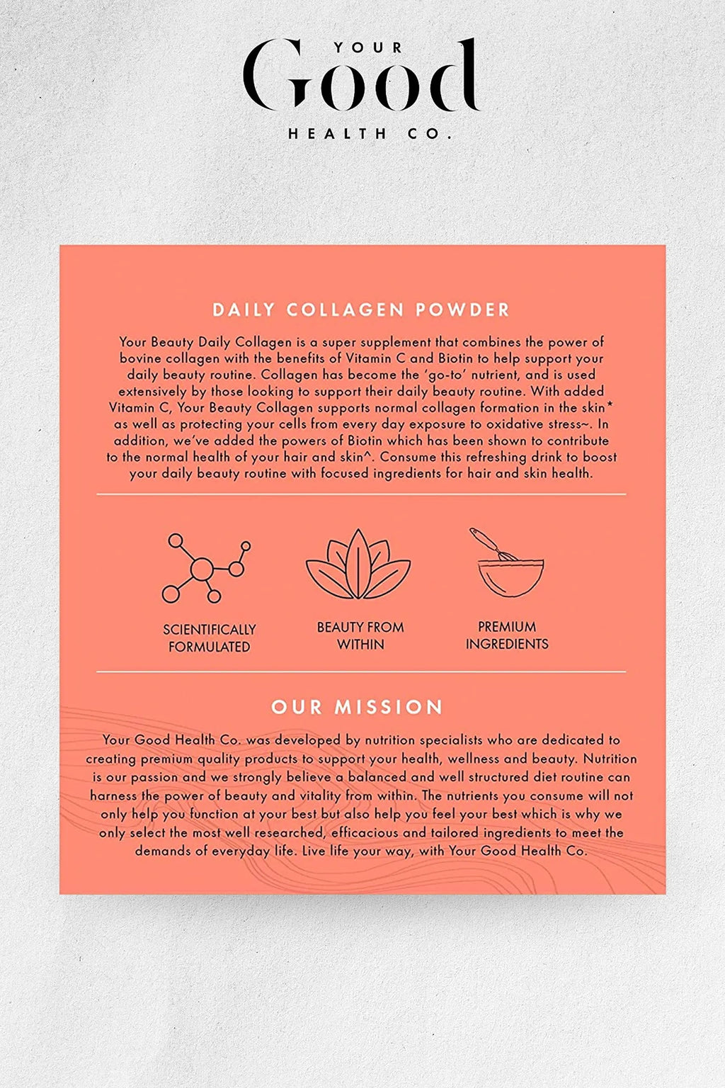 Your Good Health Co. – Your Beauty Premium Collagen Powder, Tropical | 150g Your Good Health Co. Au supplements