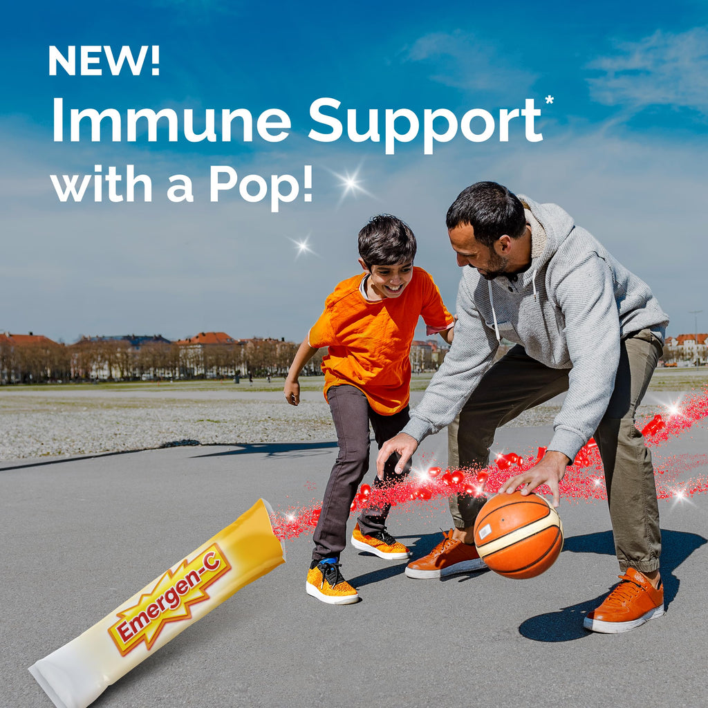Emergen-C Kidz Crystals, On-the-Go Emergen-C Immune Support Supplement with Vitamin C, B Vitamins, Zinc and Manganese
