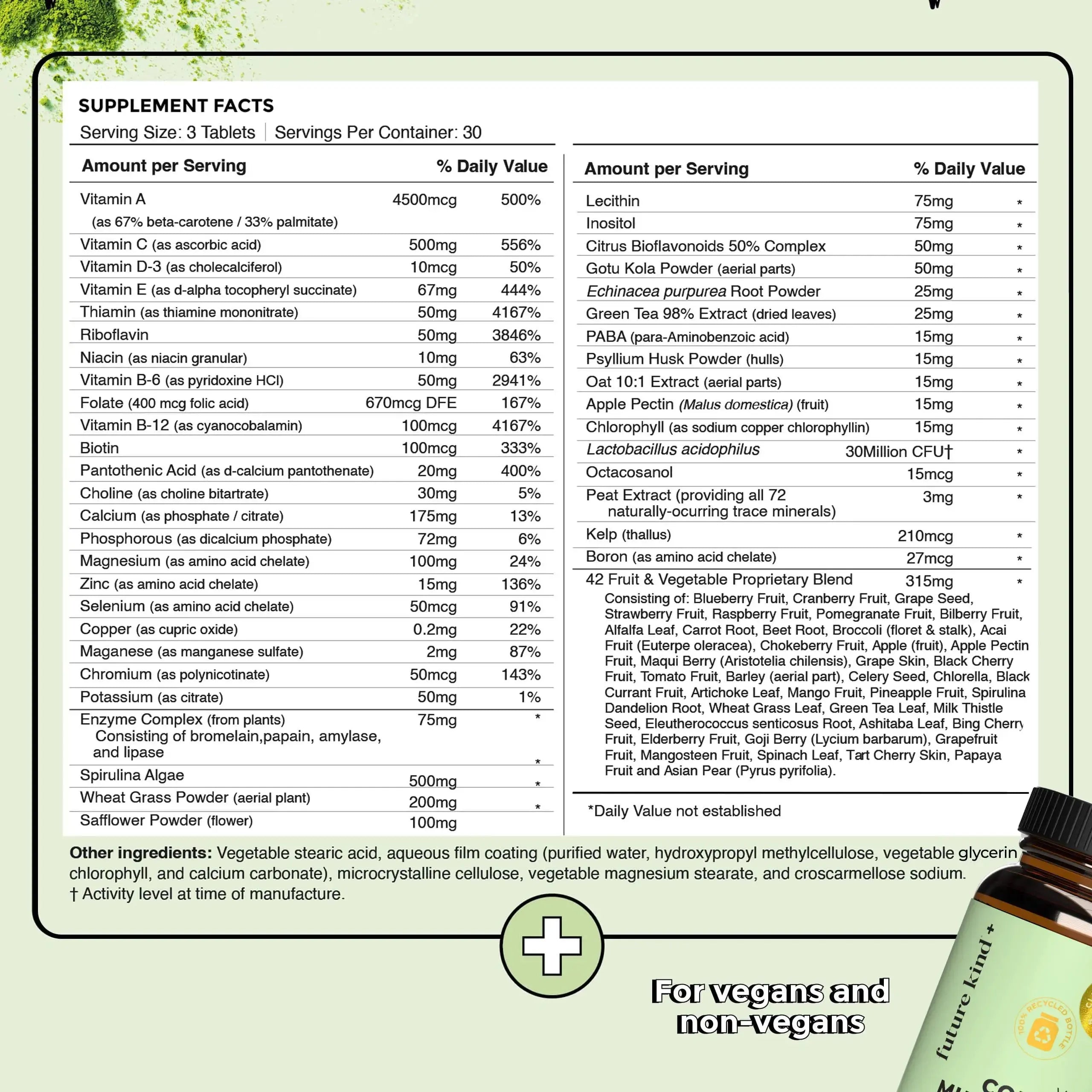 Future Kind Multivitamin Bundle - Vegan Complete Multivitamin and Vegan Essential Multivitamin - Vegan Vitamin B12, Omega 3, and Vitamin D3 - Complete Multivitamin, 42 Vitamins in 1 for Men and Women Future Kind Au supplements
