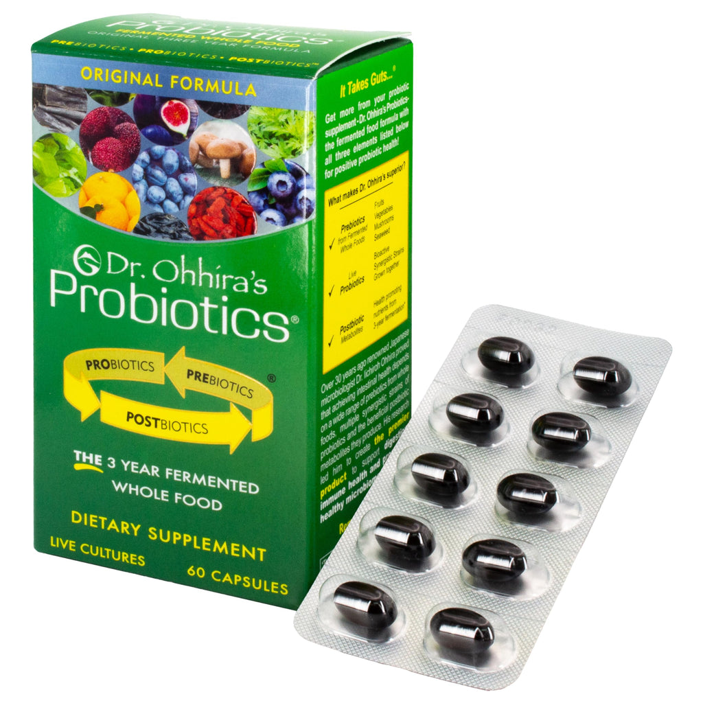 Essential Formulas Dr. Ohhira’s Probiotics Original Formula with 3 Year Fermented Prebiotics, Live Active Probiotics and The only Product with Postbiotic Metabolites, 60 Capsules Essential Formulas Au supplements