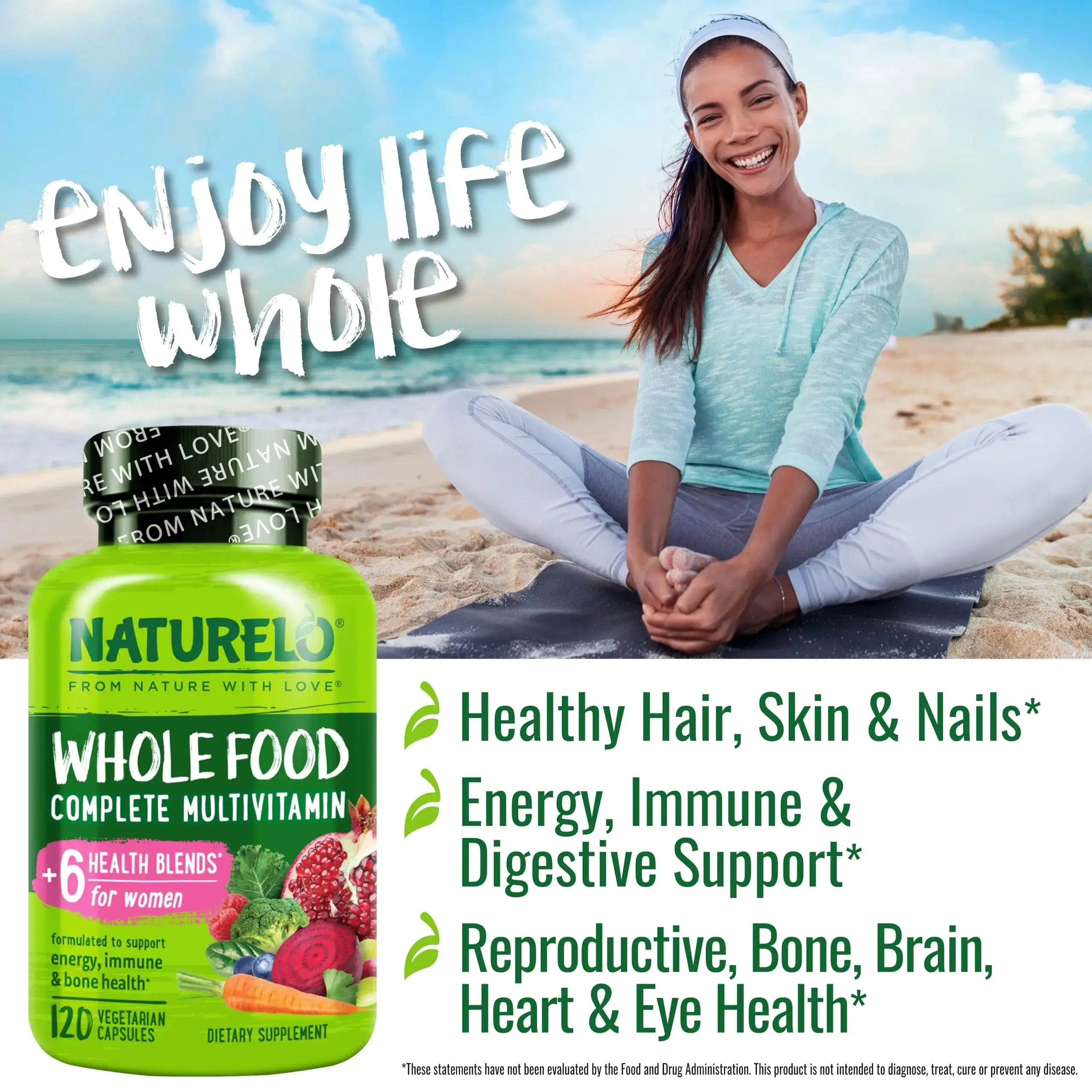 NATURELO Whole Food Multivitamin for Women - 120 Capsules and Whole Food Multivitamin for Men - 120 Capsules Bundle NATURELO Au supplements