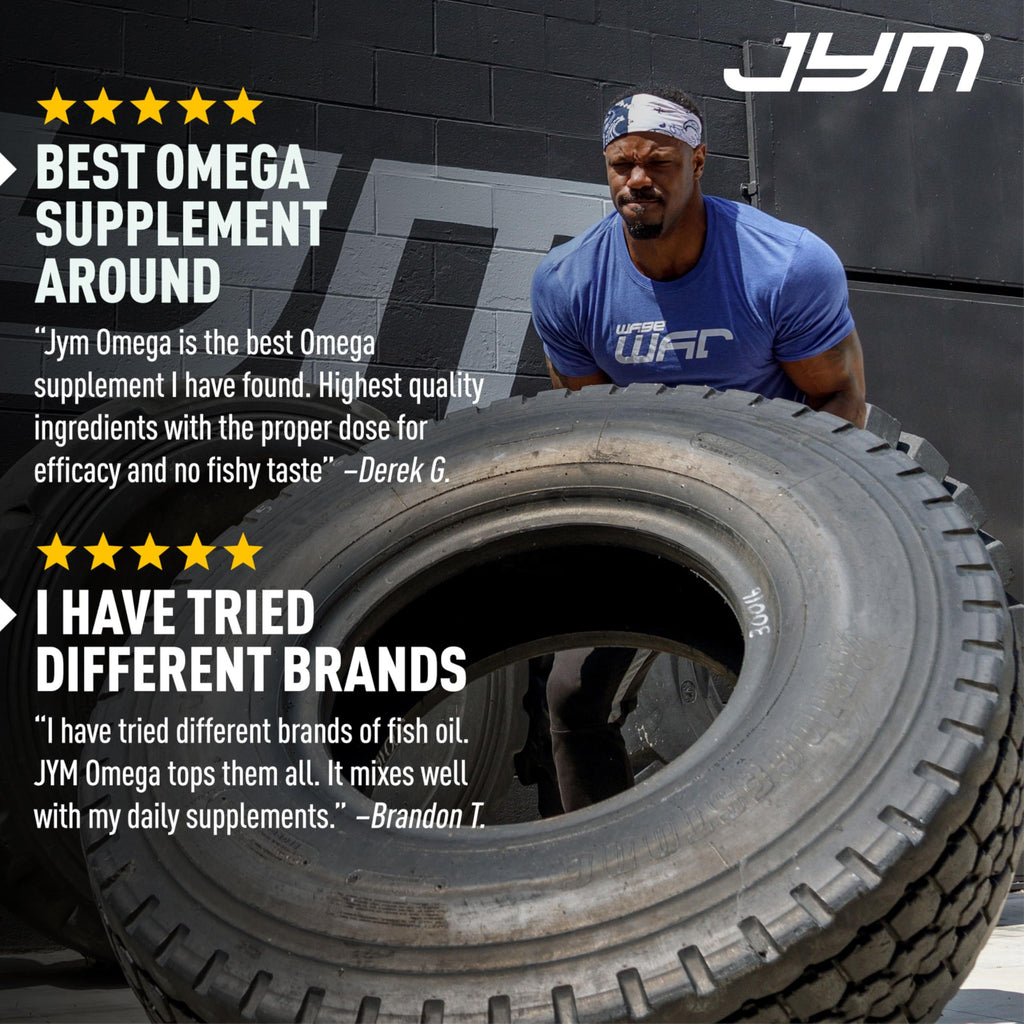 JYM Supplement Science Omega JYM Fish Oil 2800mg, High Potency Omega 3, EPA, DHA, DPA for Brain, Heart