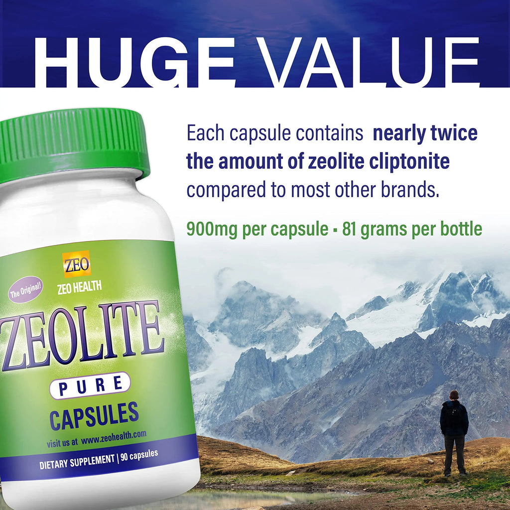 Zeolite Pure Capsules | Zeolite Detox, Extra Strength | Pure, Full Body Cleanse for Women Zeo Health Au supplements
