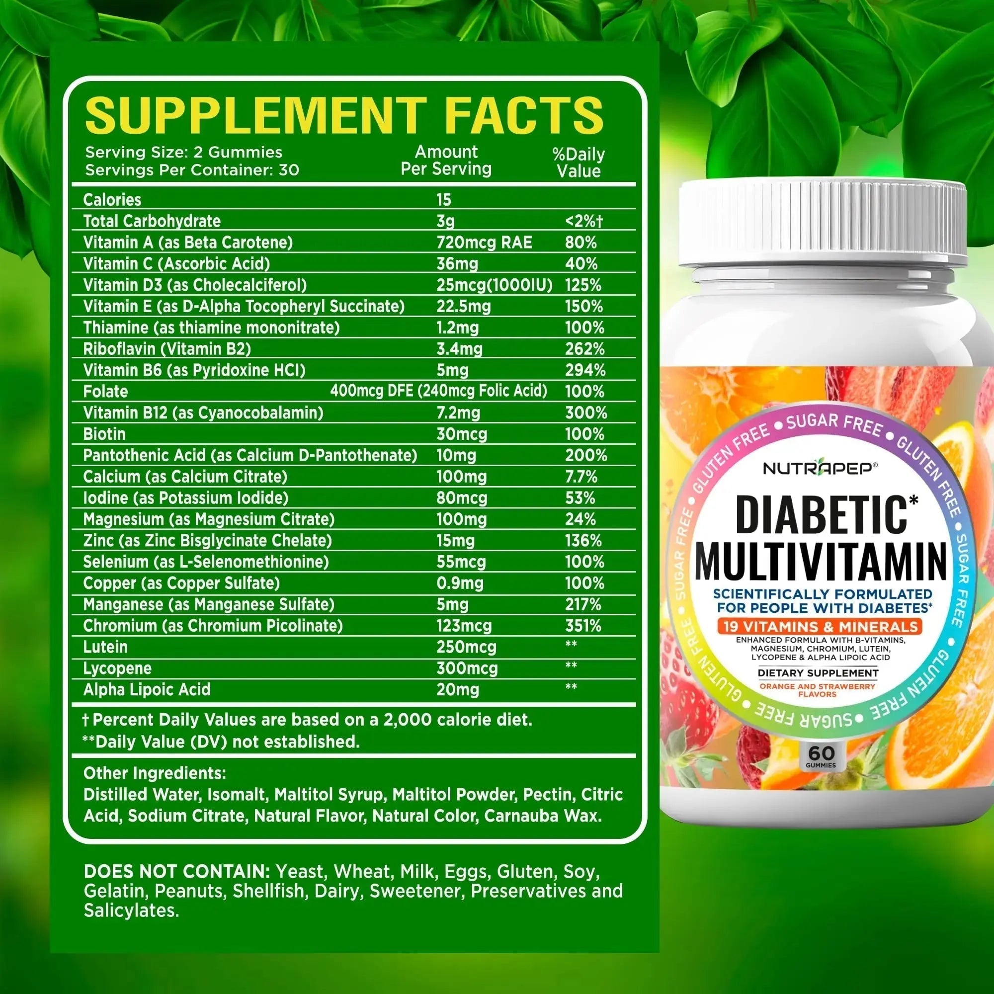 NutraPep Premium Multivitamin Chewable Gummies for Women & Men - Sugar-Free & Gluten Free Supplement Vitamins NutraPep Au supplements